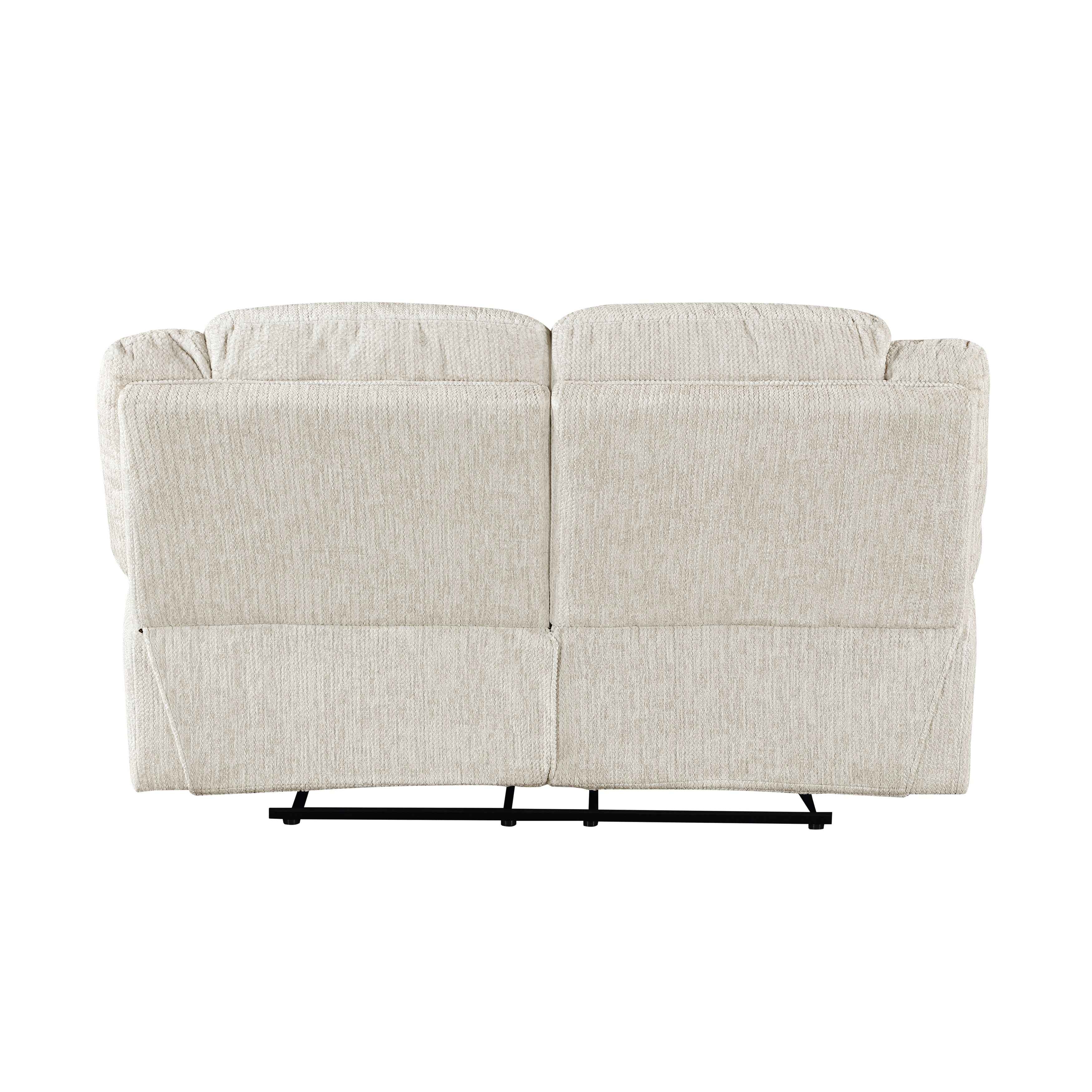 Caliber Beige Power Double Reclining Loveseat - Image 3