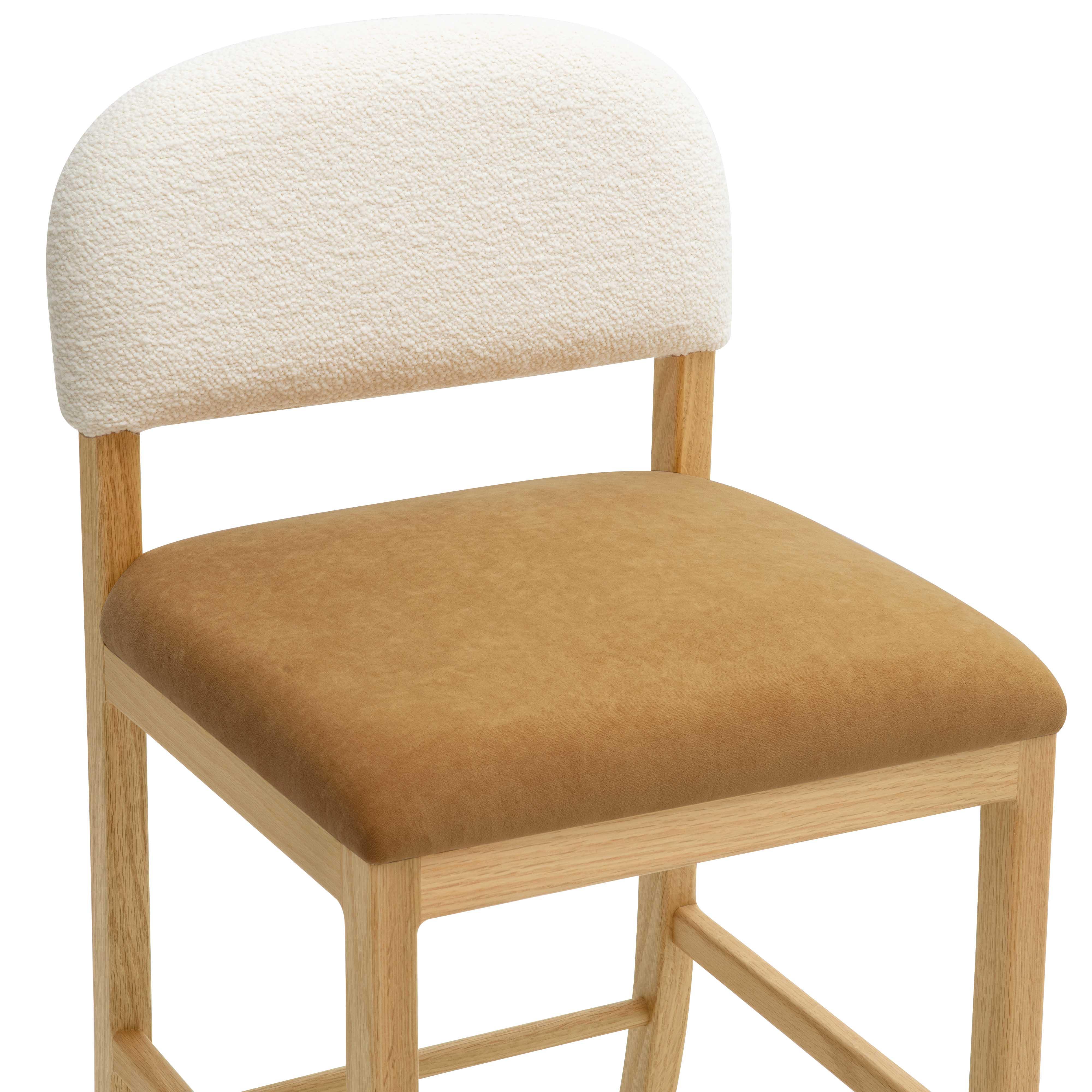 Calla Performance Velvet Counter Stool - Image 12