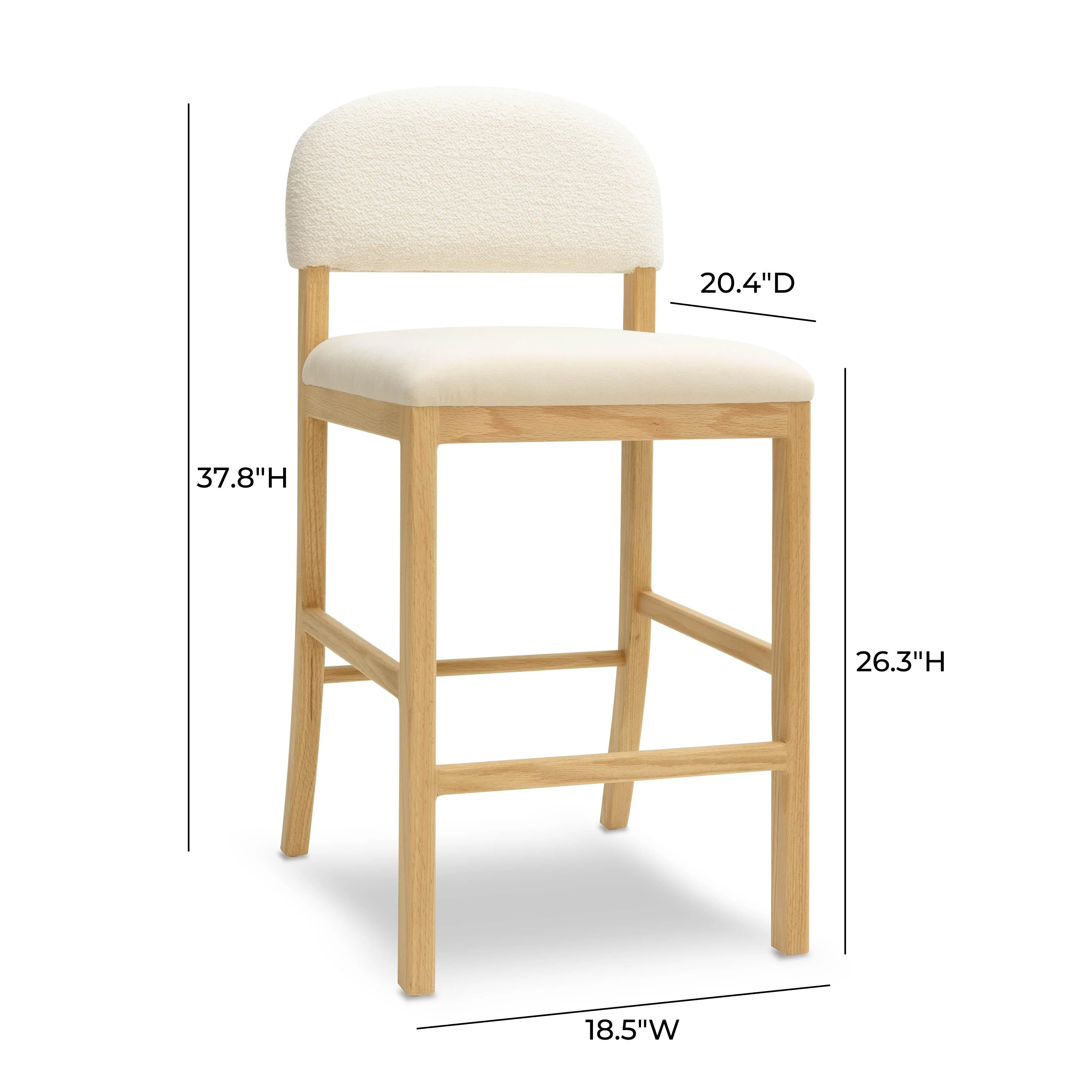 Calla Performance Velvet Counter Stool - Image 6