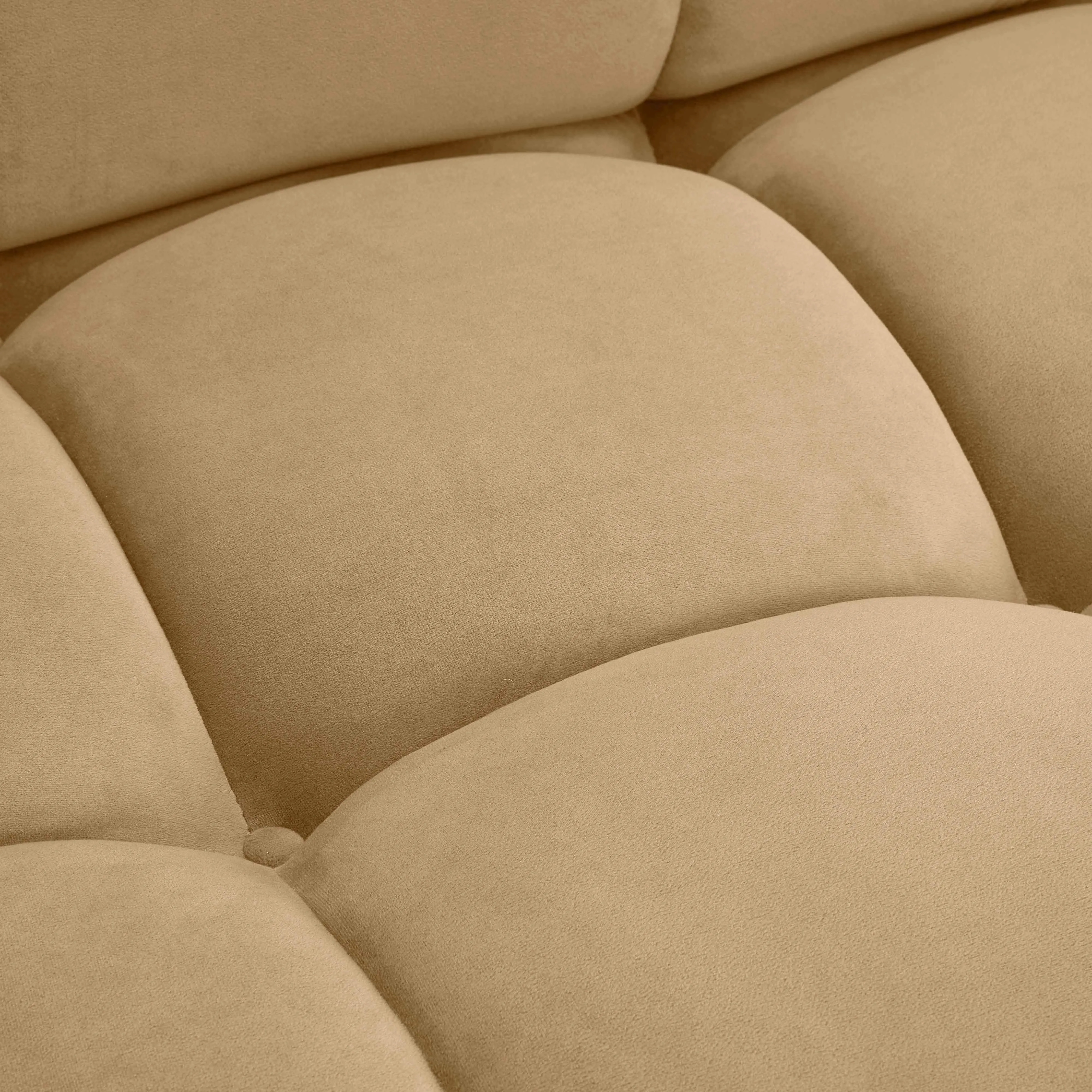 Calliope Cafe Au Lait Performance Velvet Modular Sofa - Image 4