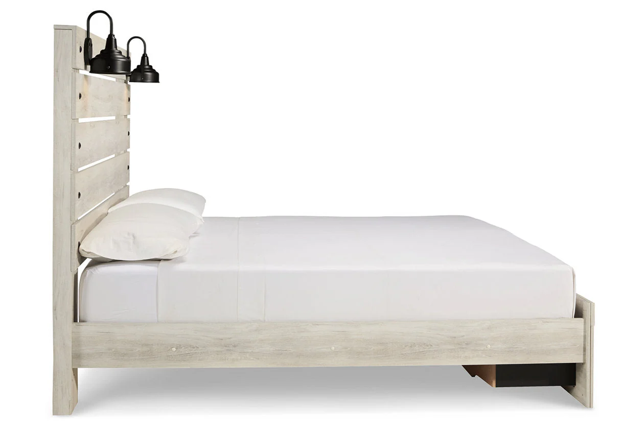 Cambeck Whitewash King Storage Panel Bed - Image 4