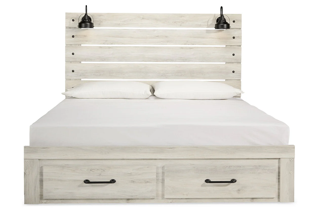 Cambeck Whitewash King Storage Panel Bed - Image 5