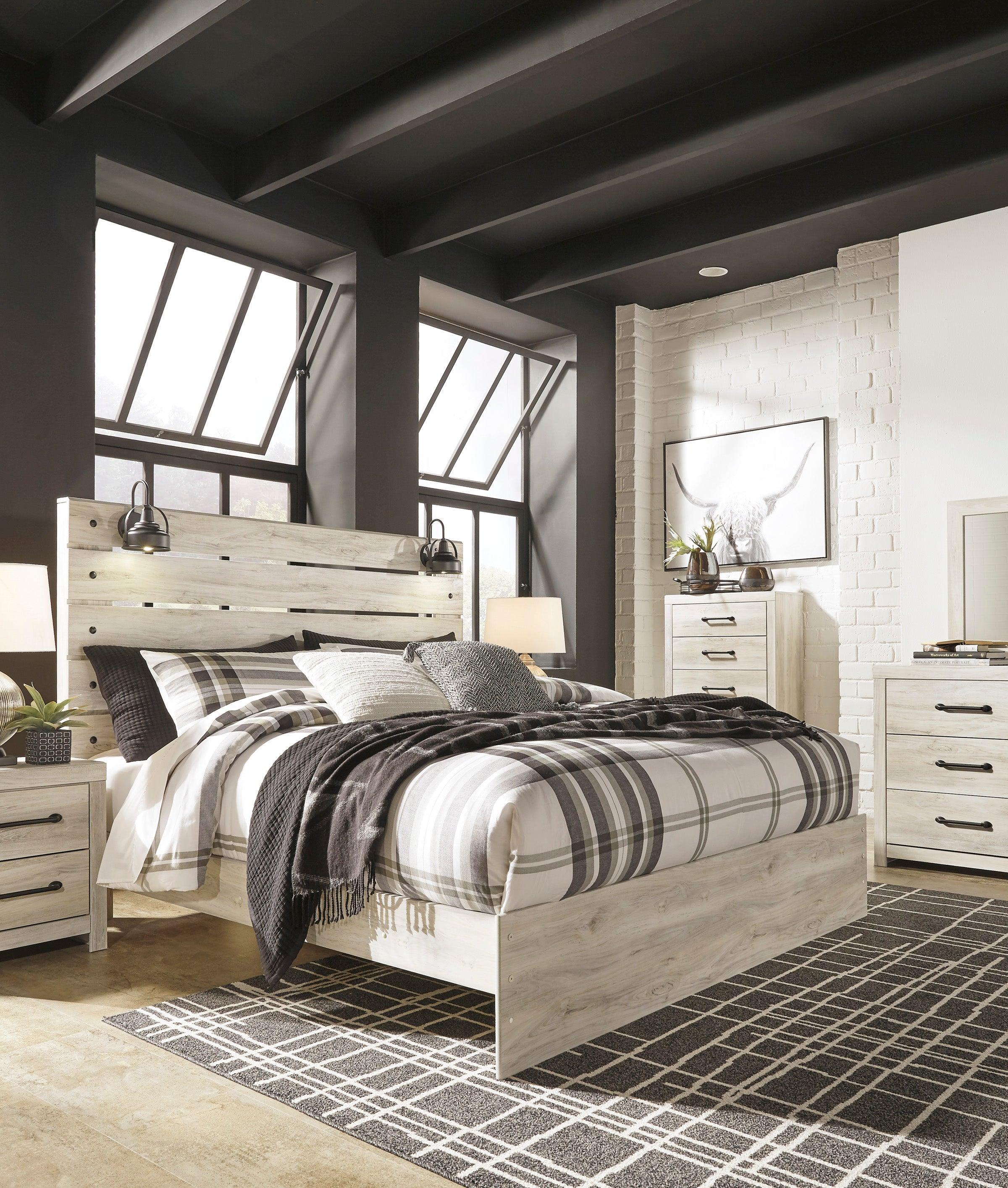 Cambeck Whitewash Panel Bedroom Set - Image 3