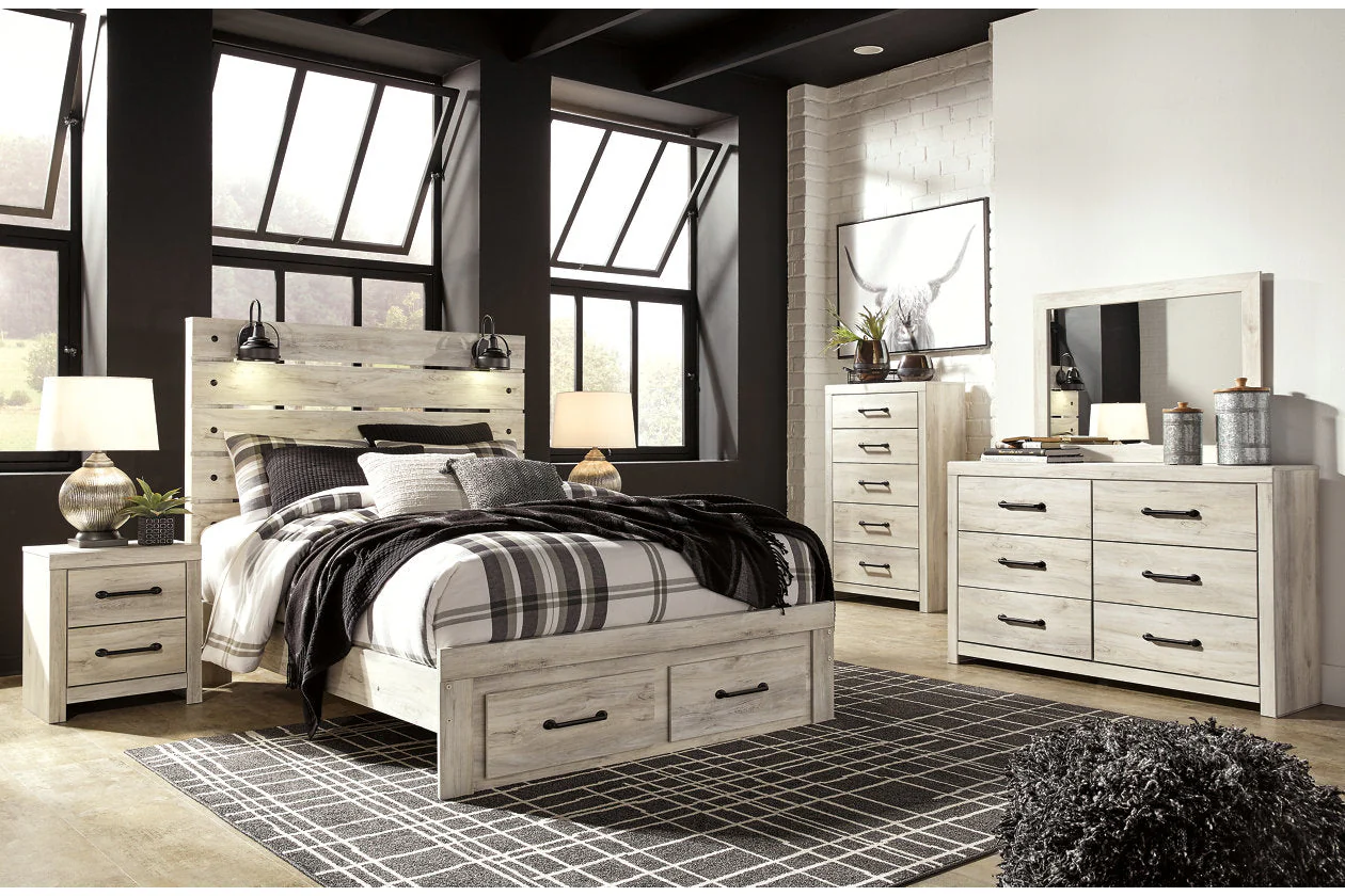Cambeck Whitewash Queen Storage Panel Bed - Image 7