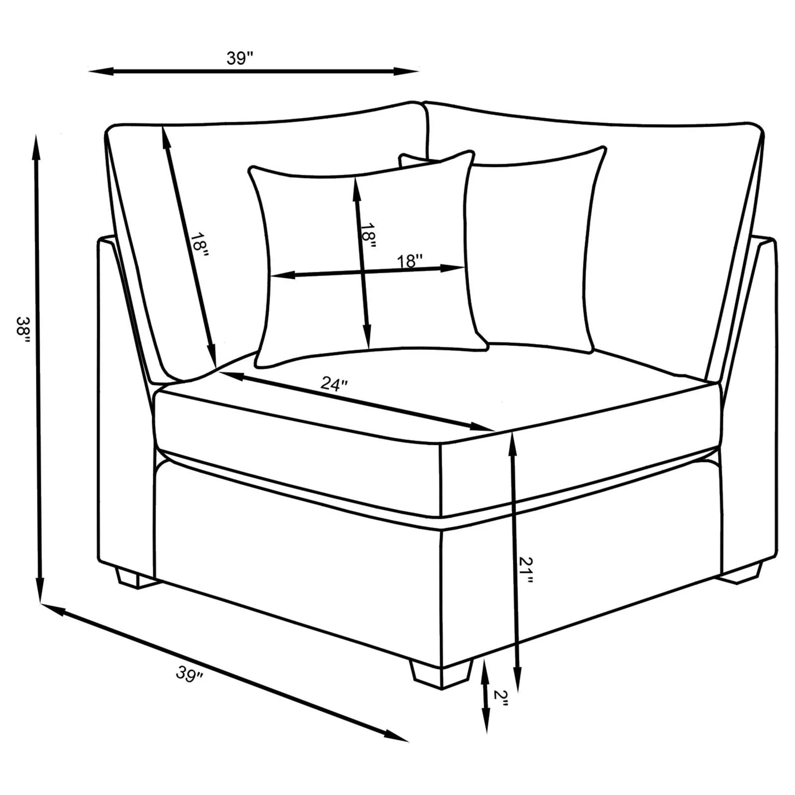 Cambria Grey 5-piece Upholstered Modular Sectional - Image 14
