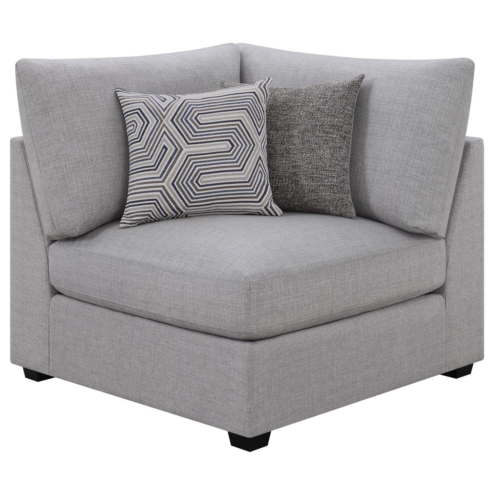 Cambria Grey 6-piece Upholstered Modular Sectional - Image 6