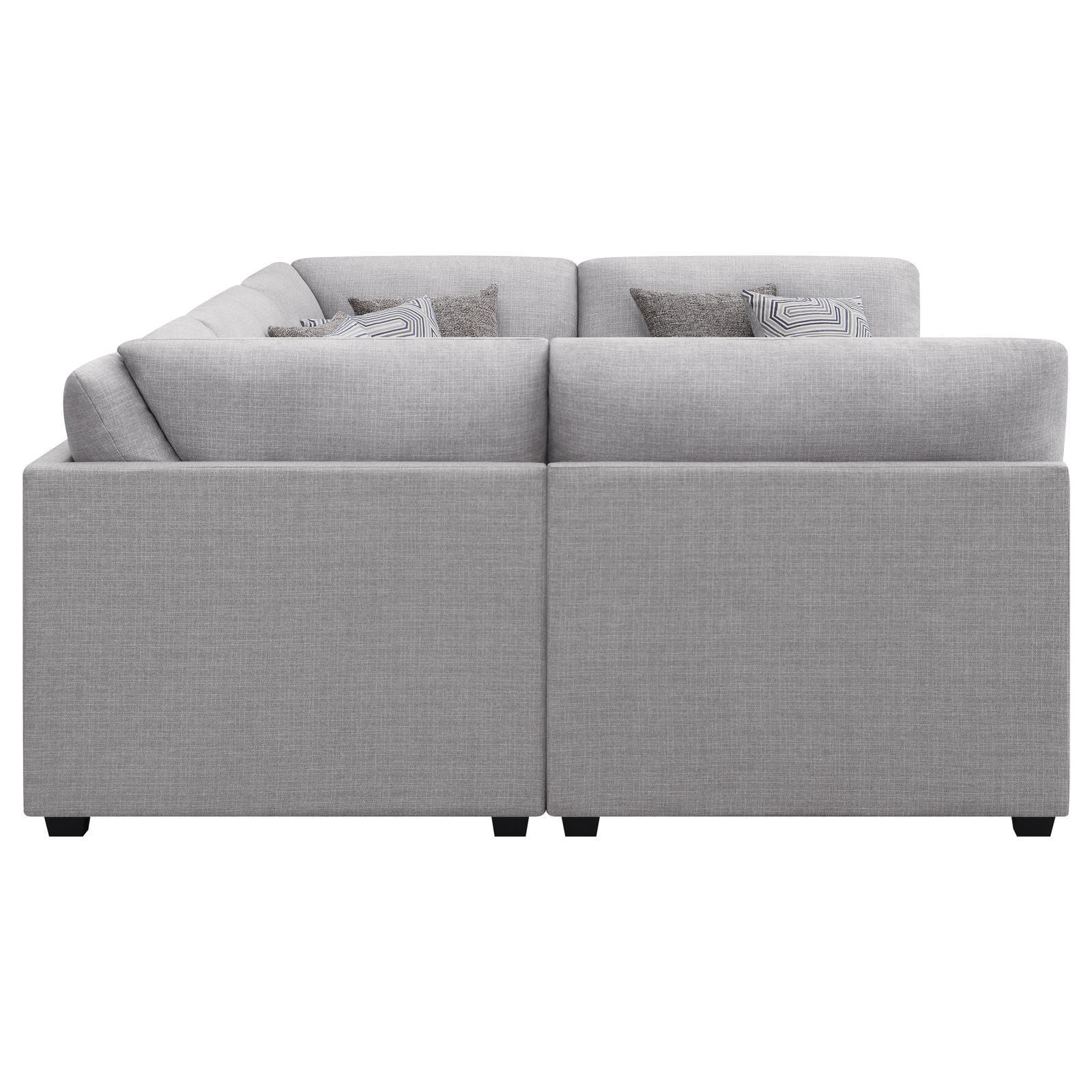 Cambria Grey 6-piece Upholstered Modular Sectional - Image 12