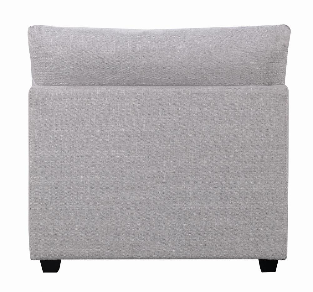 Cambria Gray Upholstered Armless Chair - Image 4