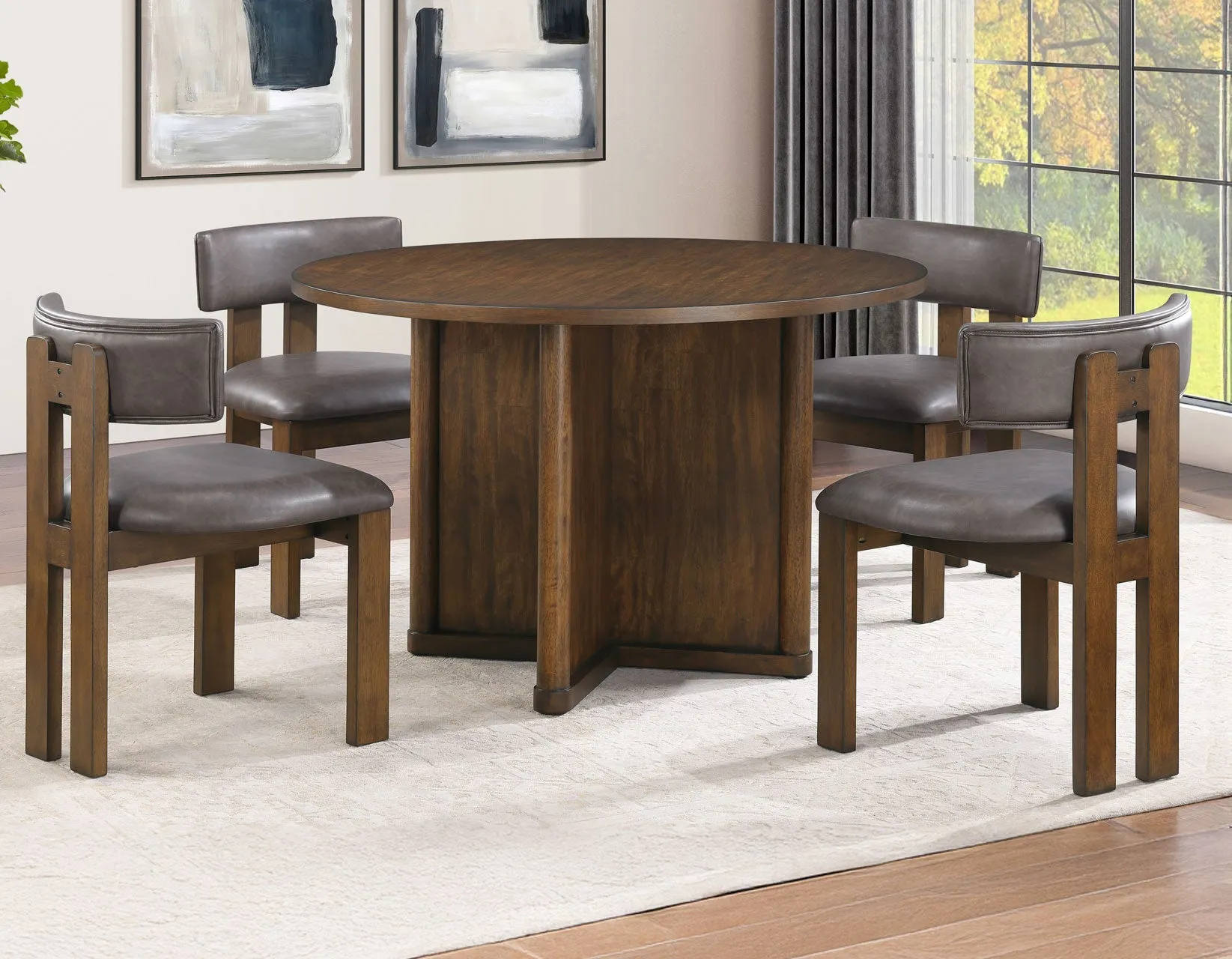 Cambridge Burnished Chestnut Dining Set with Folding Removable Game Top - Image 27