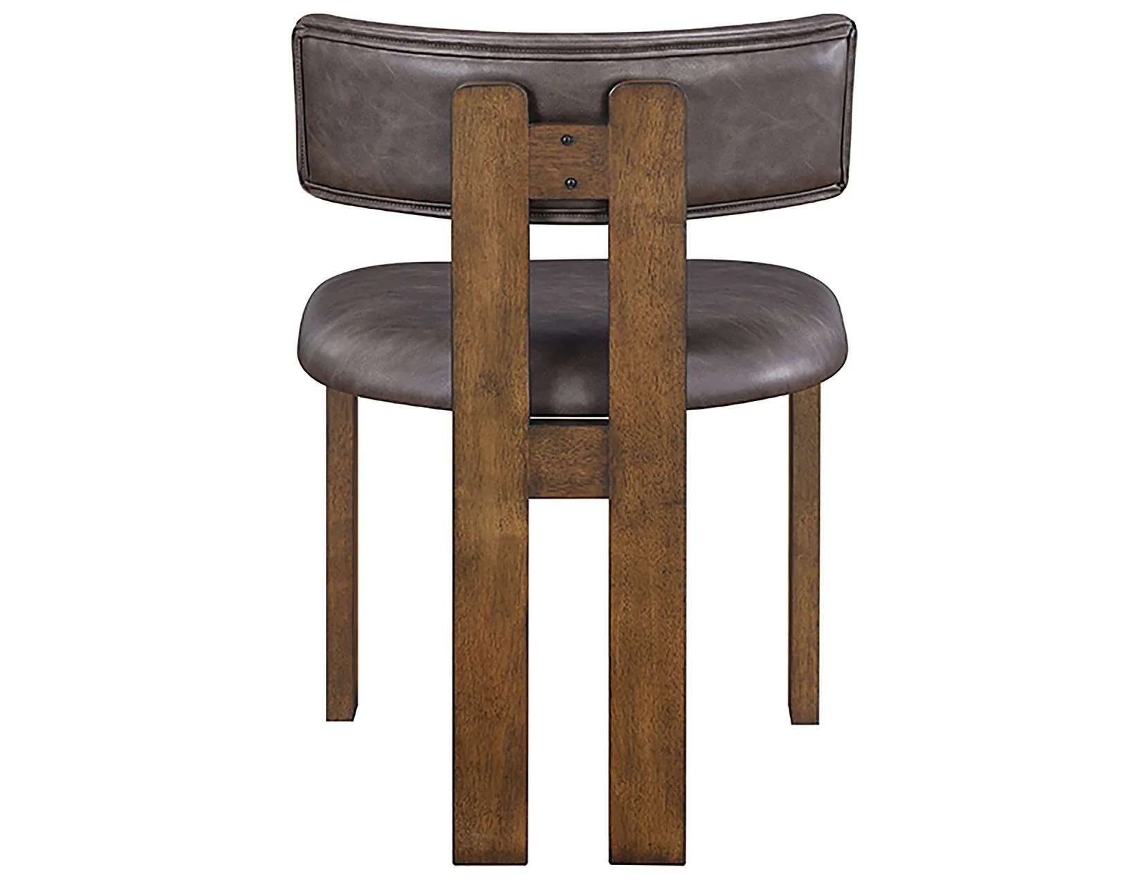 Cambridge Burnished Chestnut Vegan Leather Side Chair, Set of 2 - Image 7