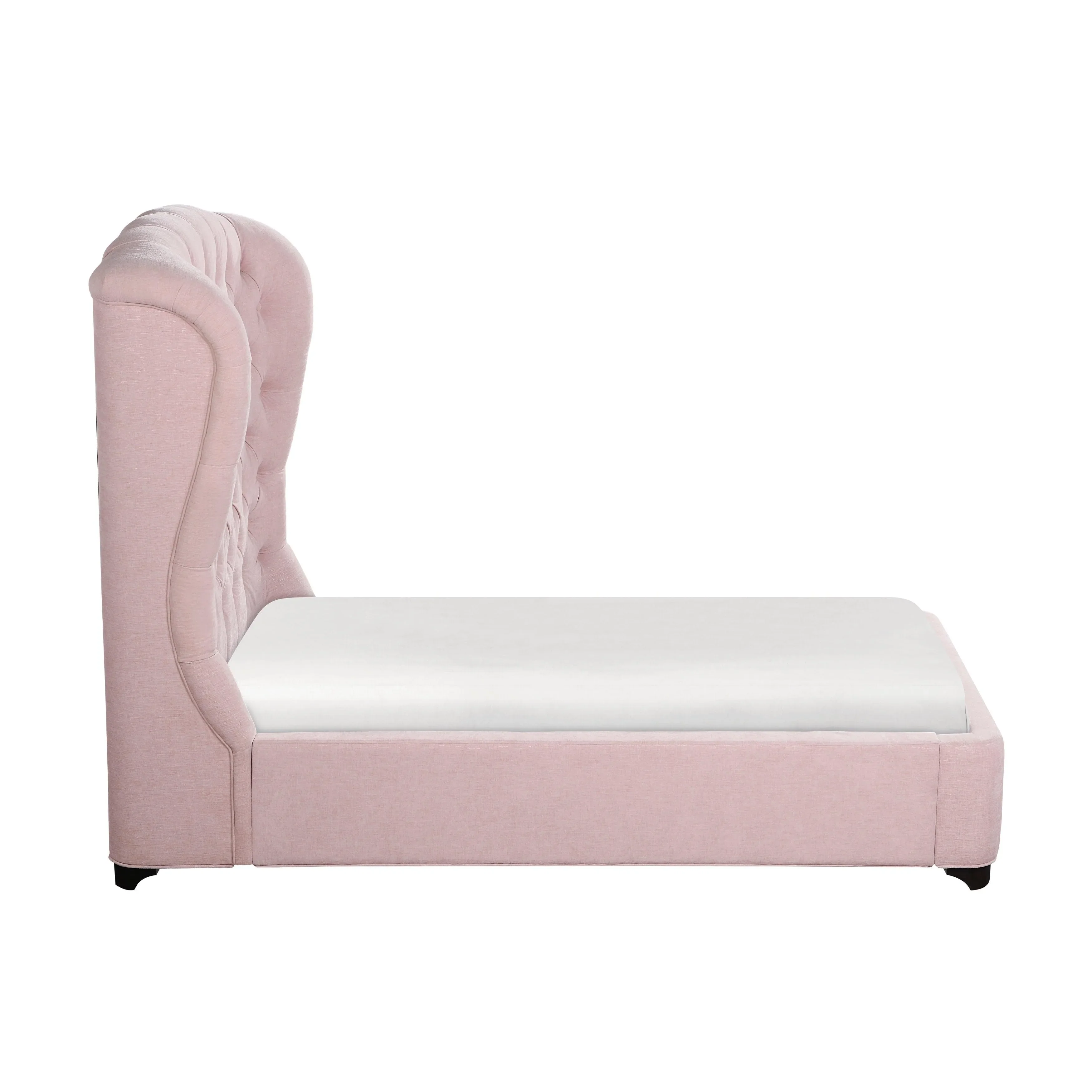Cameo Pink Twin Upholstered Wingback Bed - Image 6