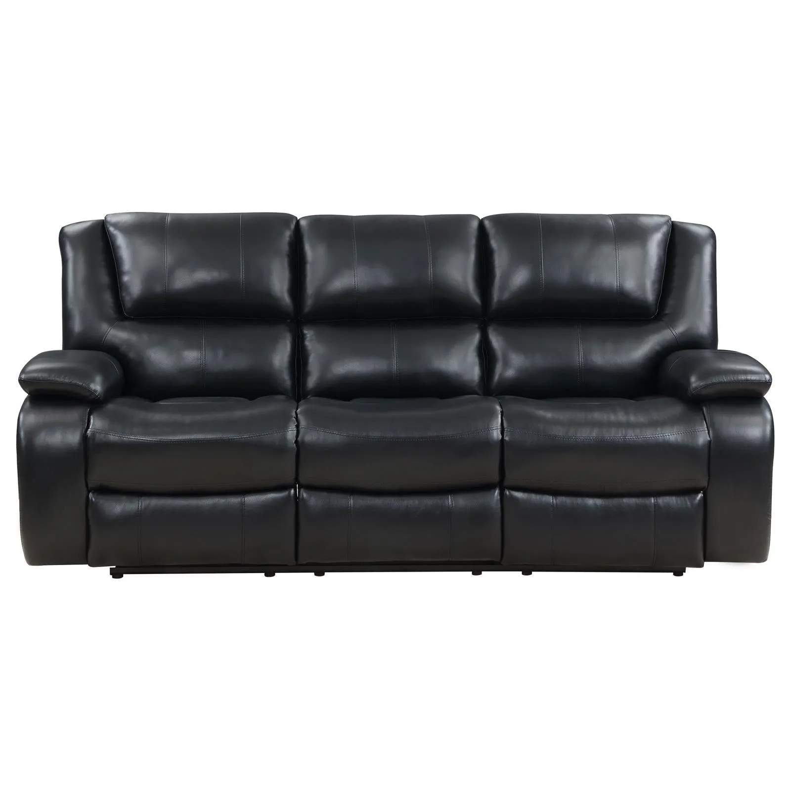 Camila Black 2-piece Upholstered Motion Reclining Sofa Set - Image 4