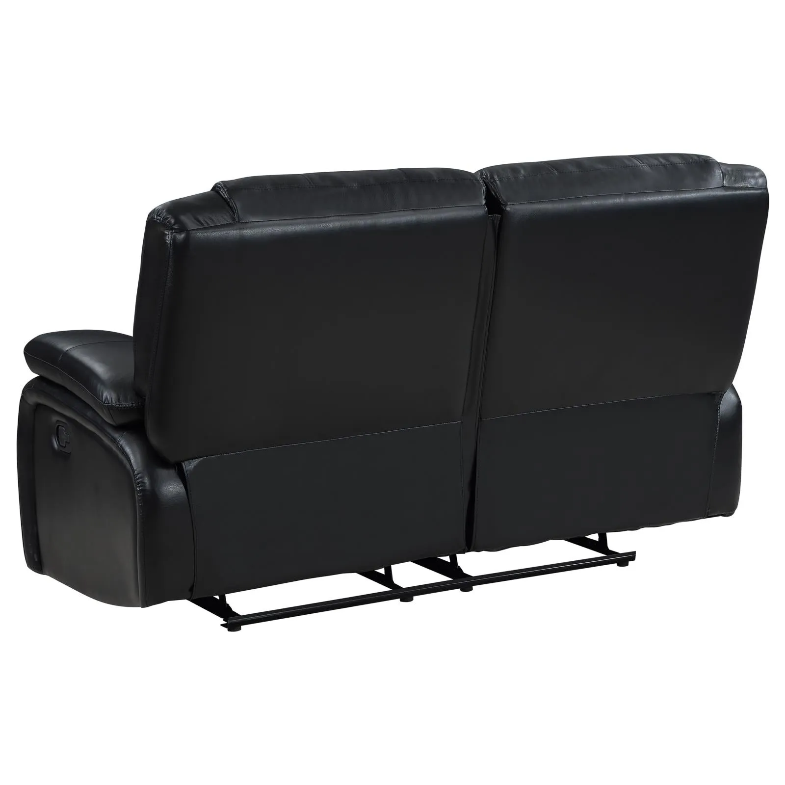 Camila Black Upholstered Manual Reclining Living Room Set - Image 11