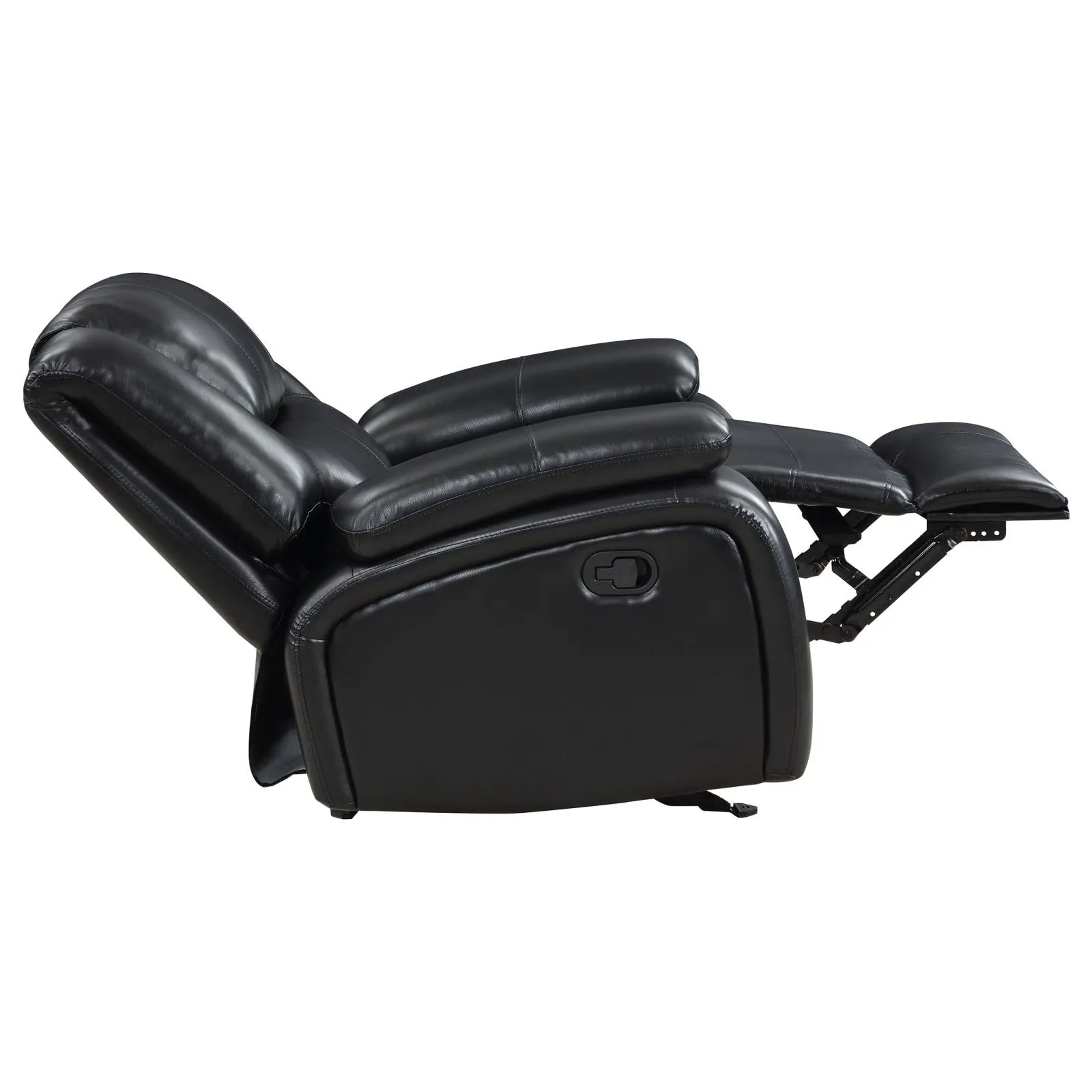 Camila Black Upholstered Manual Reclining Living Room Set - Image 16