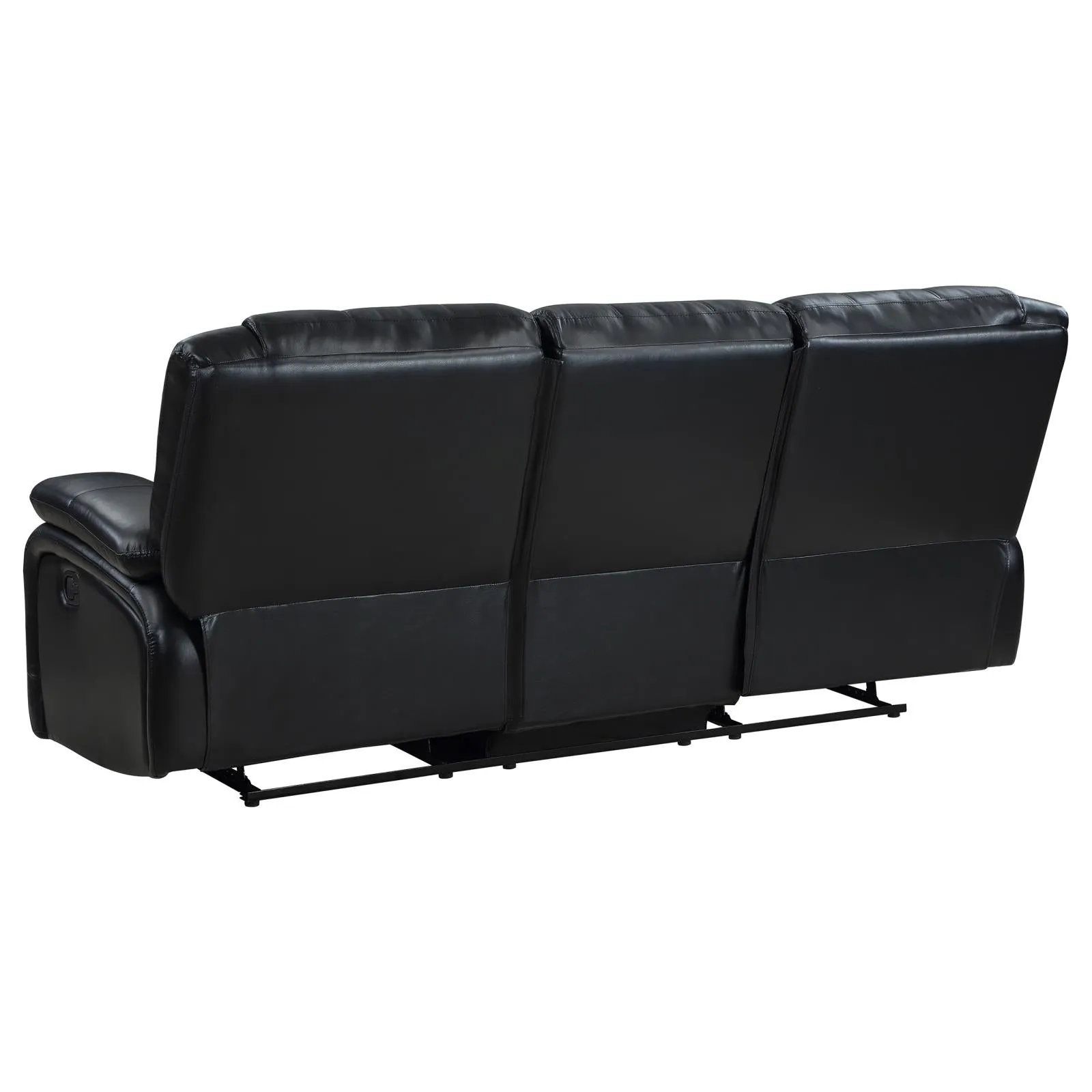 Camila Black Upholstered Manual Reclining Living Room Set - Image 7
