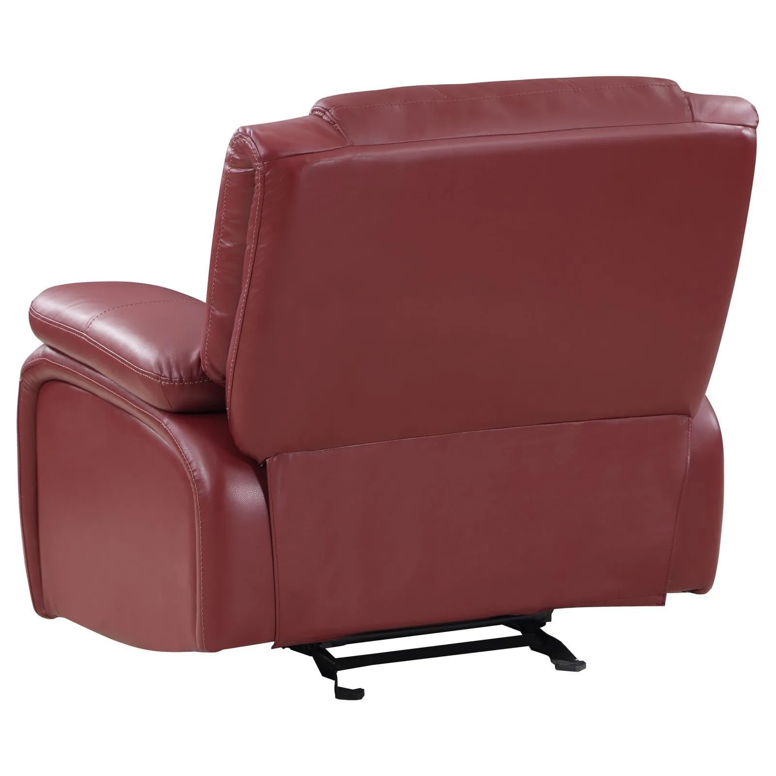 Camila Red Faux Leather 3-piece Upholstered Reclining Sofa Set - Image 12