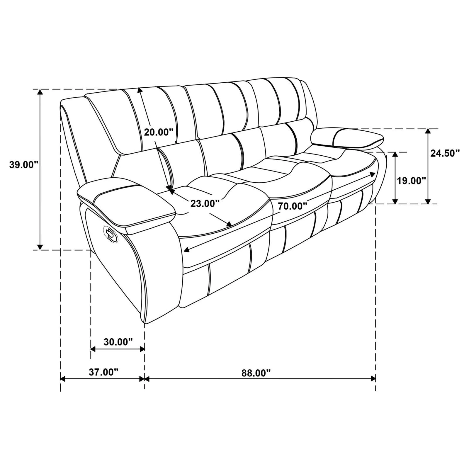Camila Red Faux Leather 3-piece Upholstered Reclining Sofa Set - Image 16