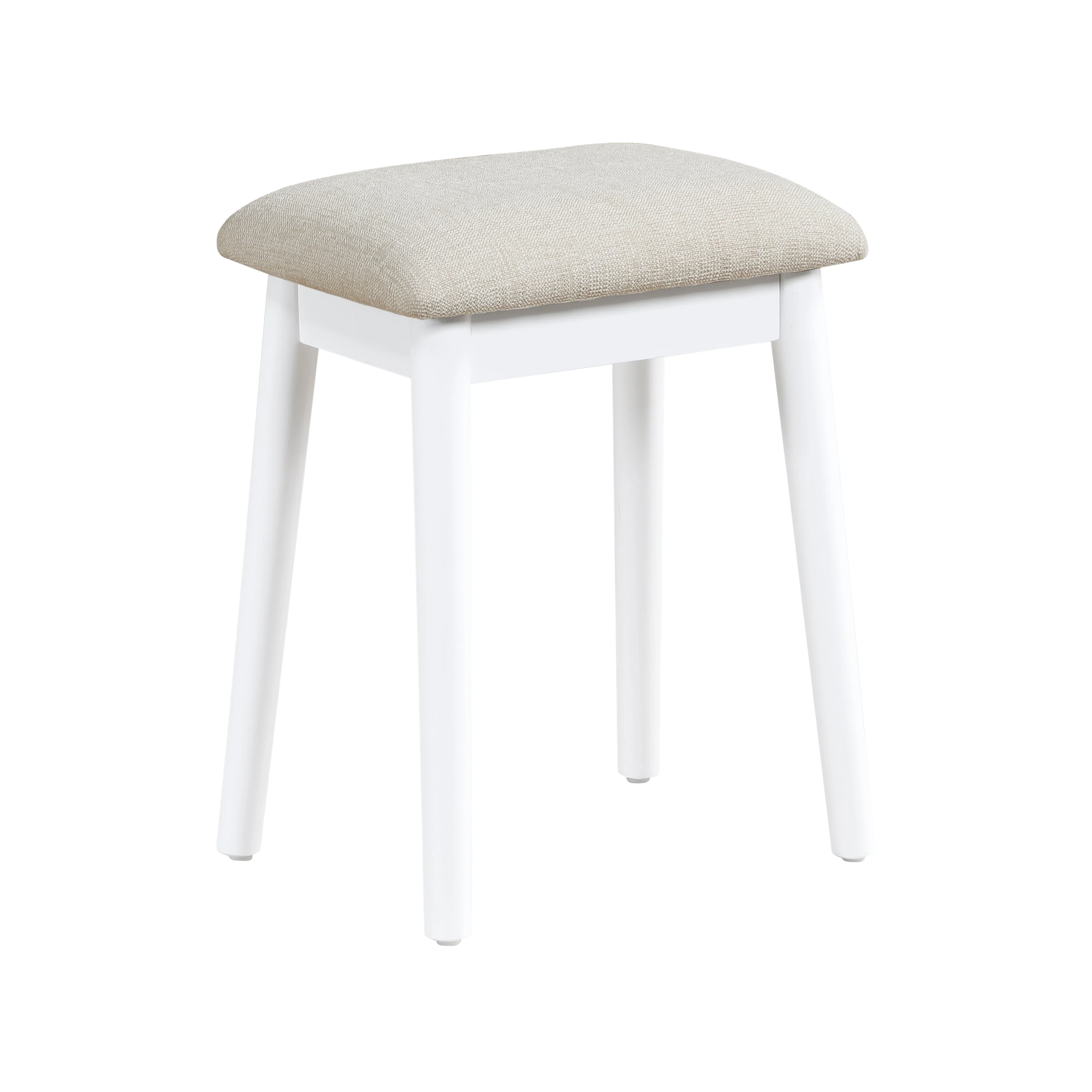 Camilla White Vanity Dressing Table with Mirror and Stool - Image 6
