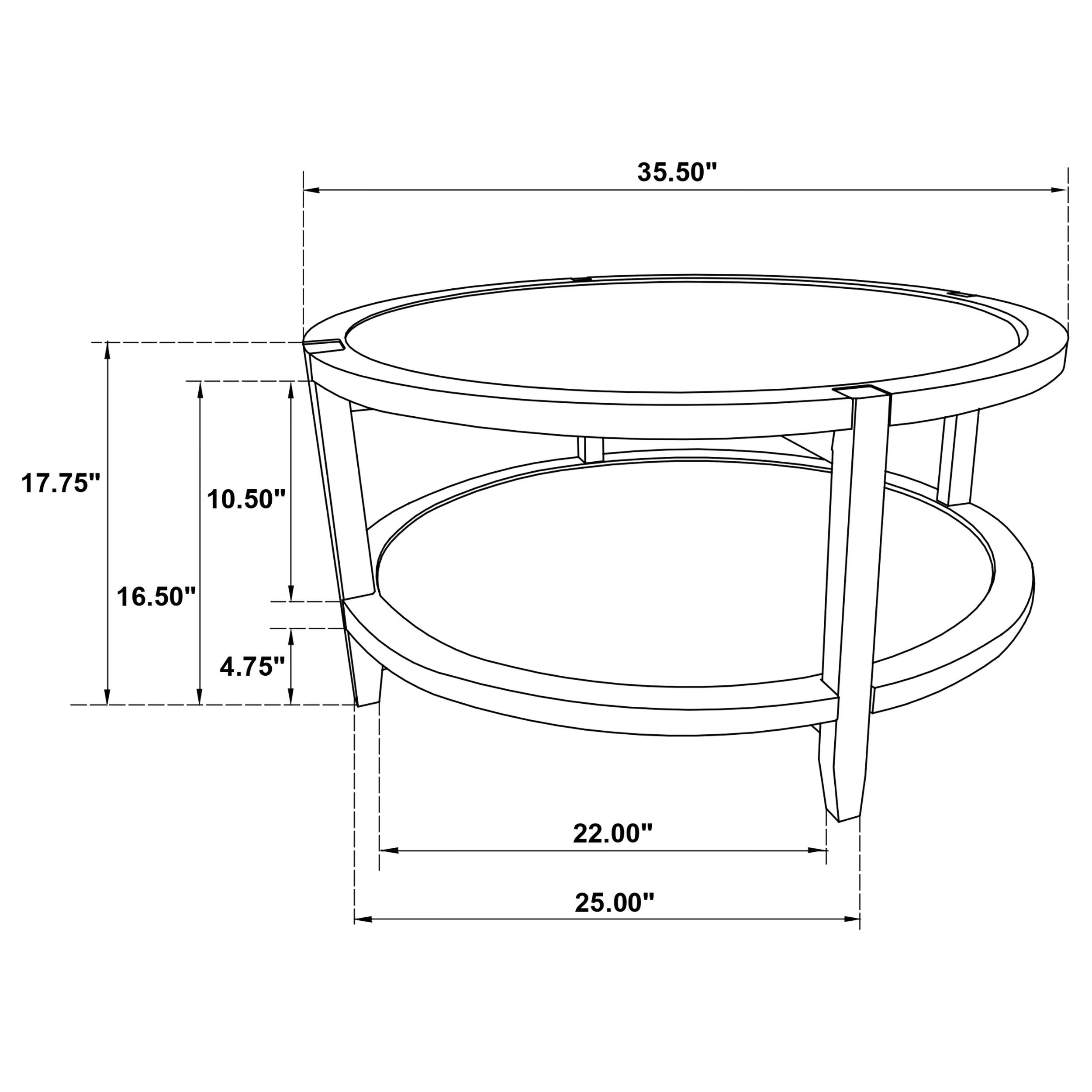 Camillo Maple 3-Piece Round Coffee and End Table Set - Image 12
