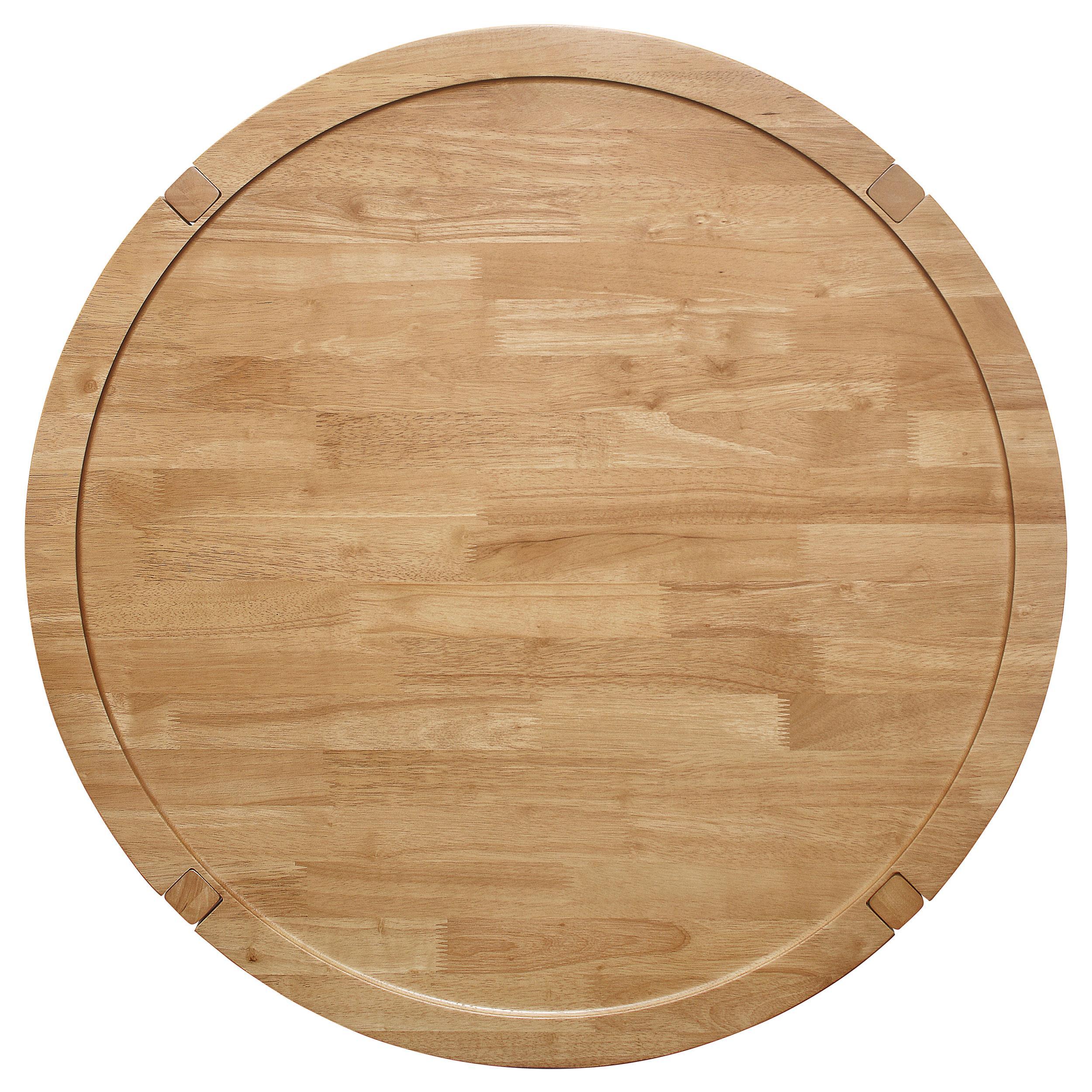 Camillo Round Solid Wood Coffee Table with Shelf Maple Brown - Image 5