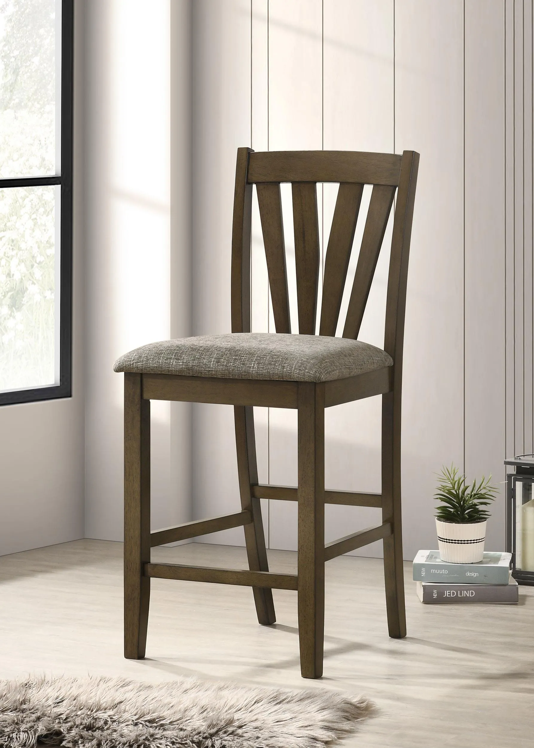 Canfield Brown Counter Height Chair, Set of 2 - Image 2