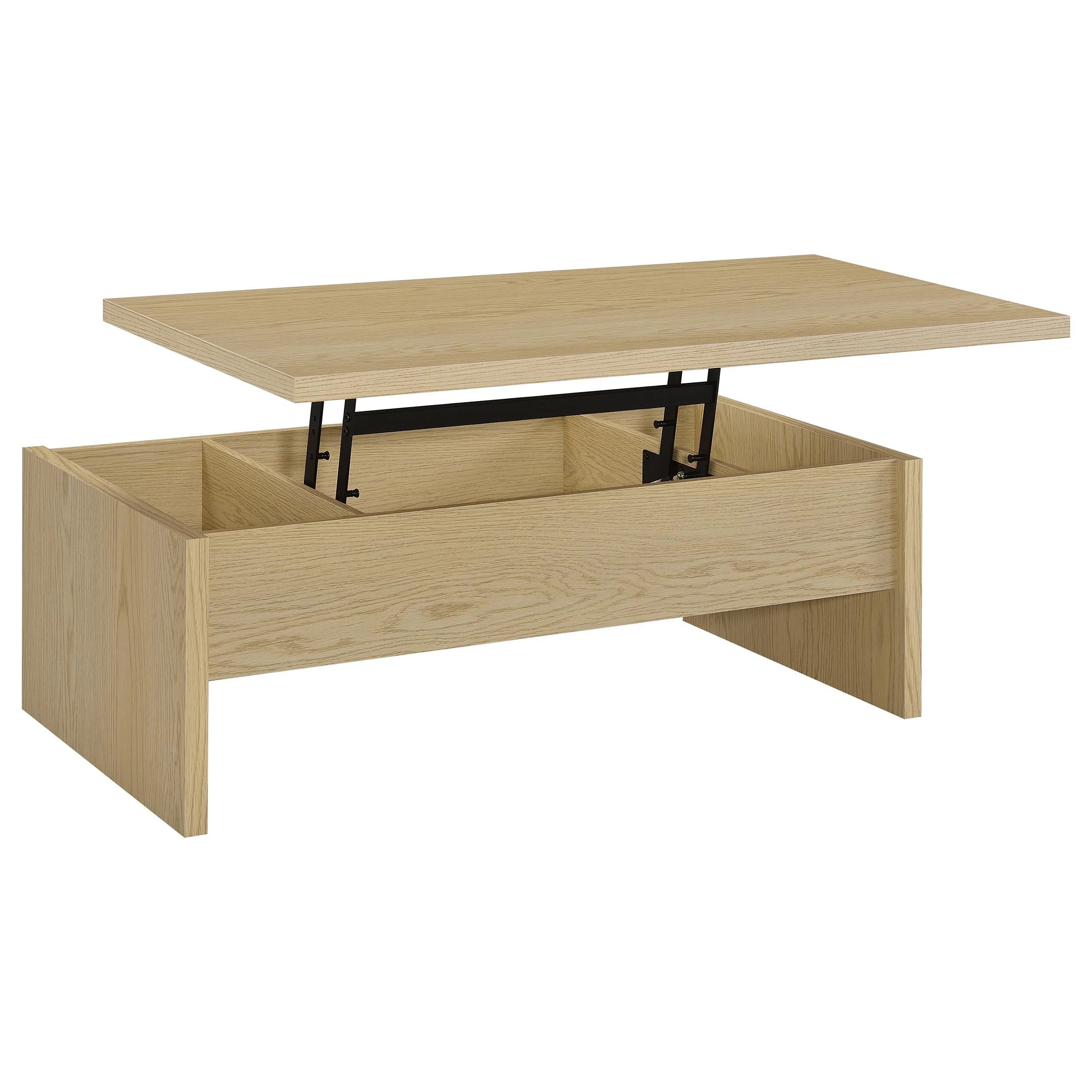 Canoga Light Oak 2-Piece Lift Top Cocktail Coffee Table Set - Image 9