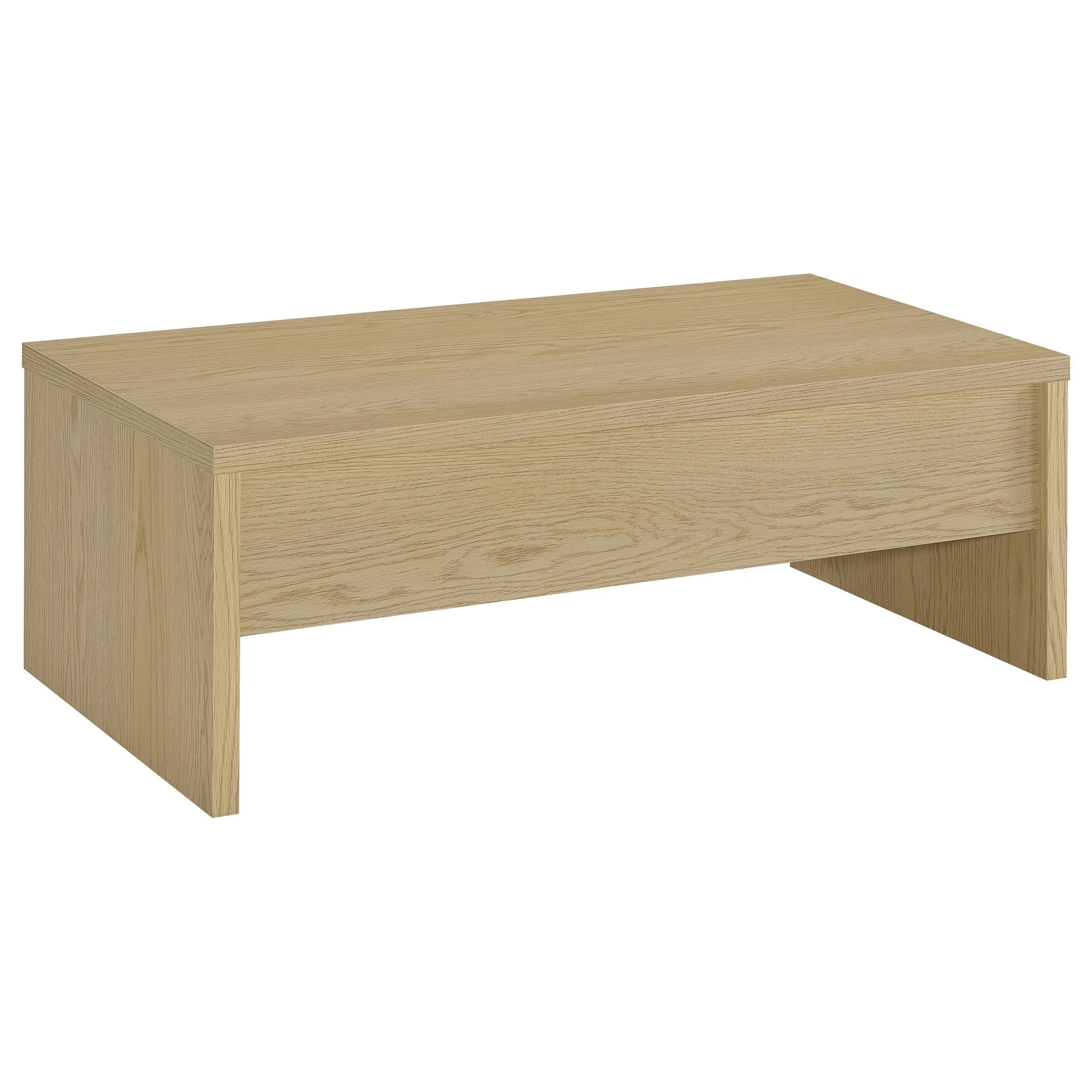 Canoga Light Oak Engineered Wood Lift Top Coffee Table - Image 4