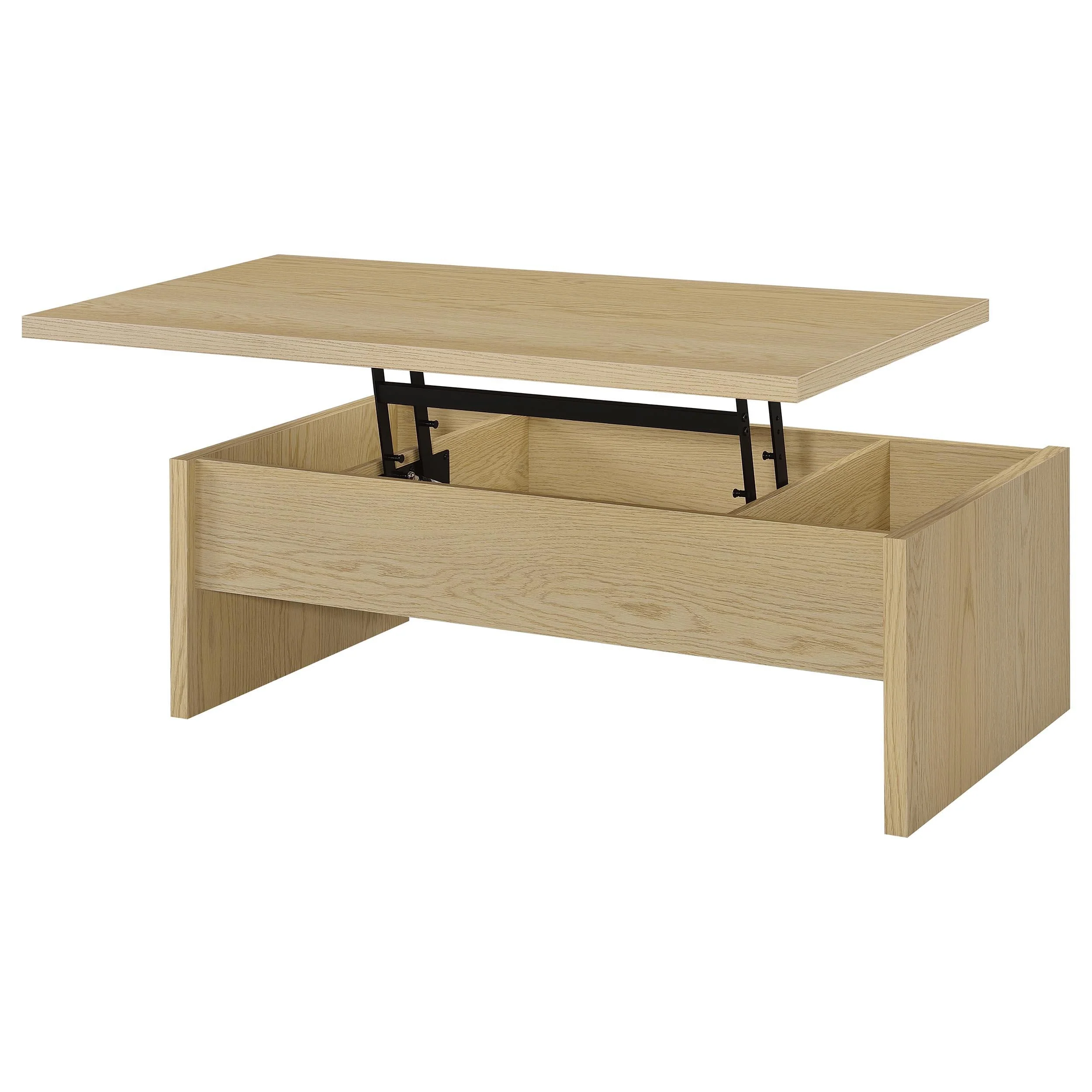 Canoga Light Oak Engineered Wood Lift Top Coffee Table - Image 7
