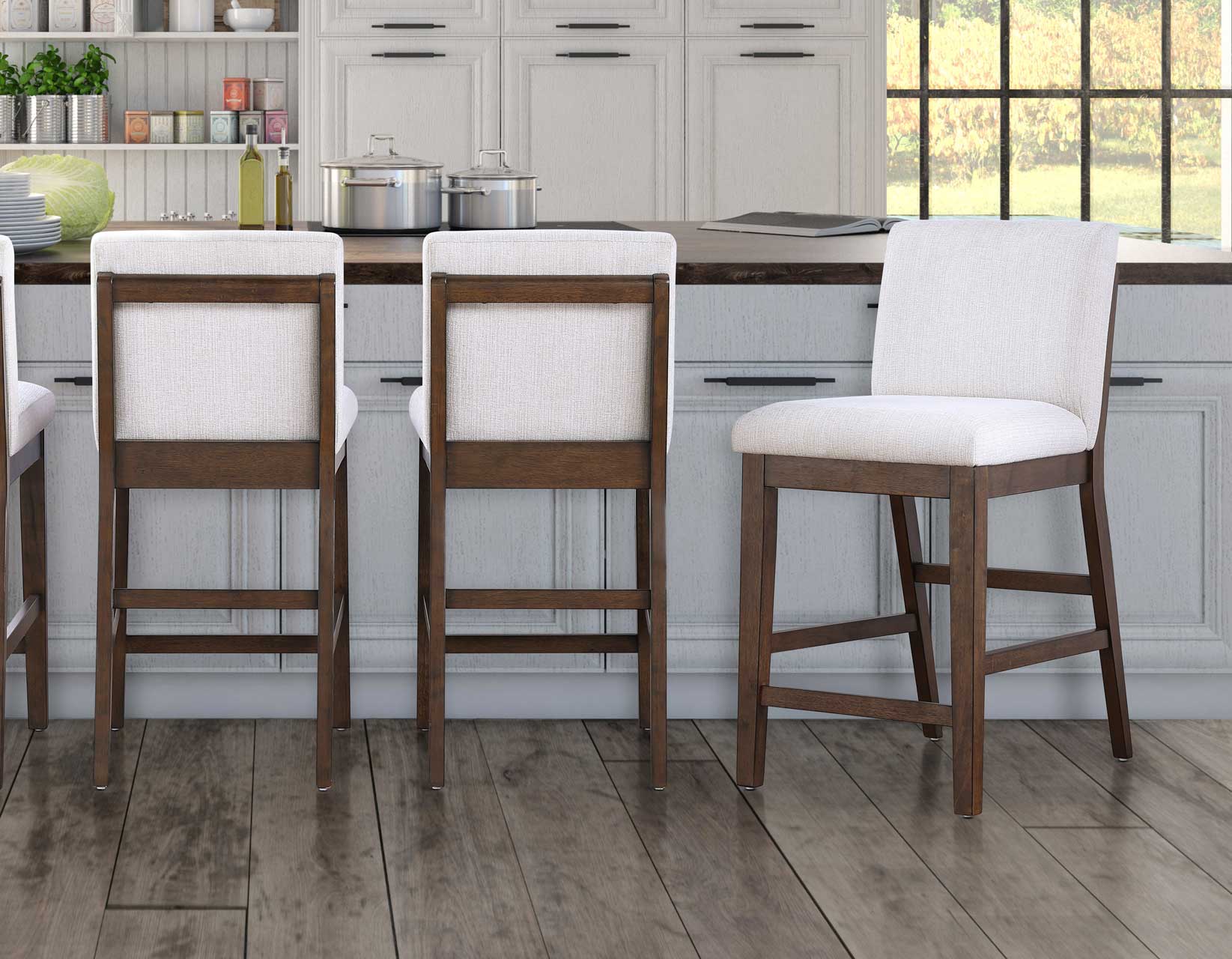 Canton Upholstered 24″ Counter Stool, Set of 2 - Image 7