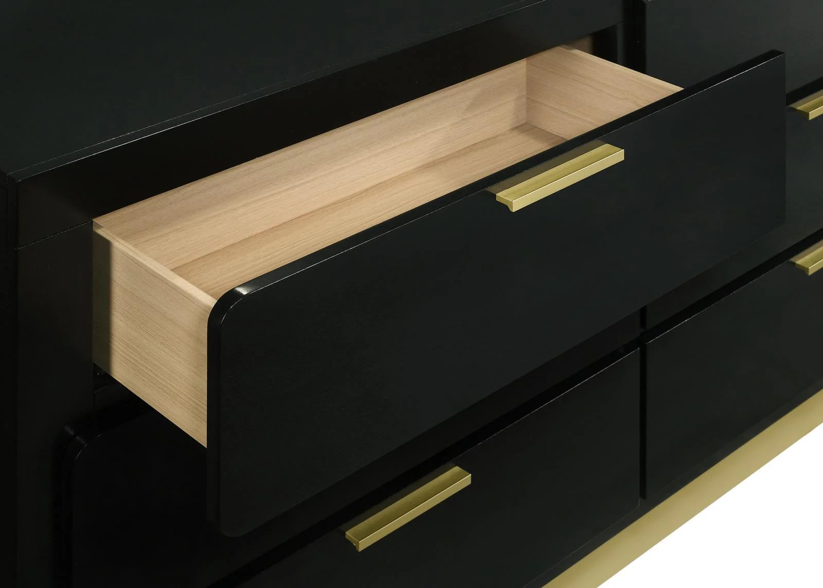 Caraway Black 6-drawer Bedroom Dresser - Image 10
