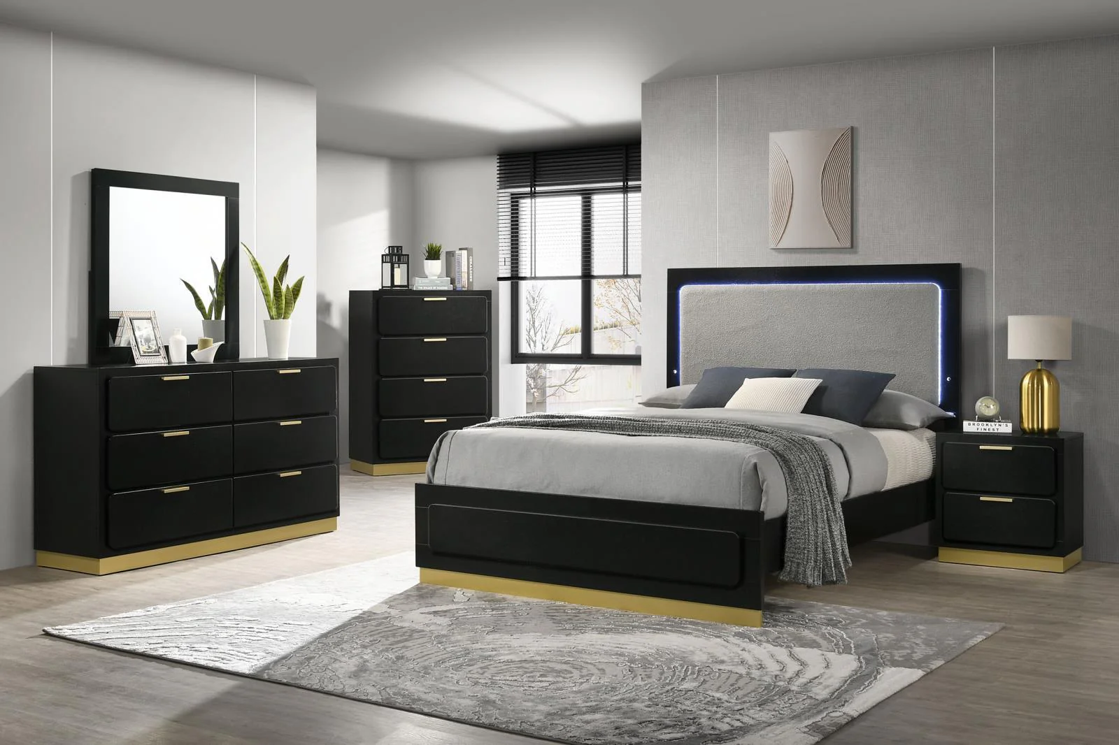Caraway Black 6-drawer Bedroom Dresser - Image 12