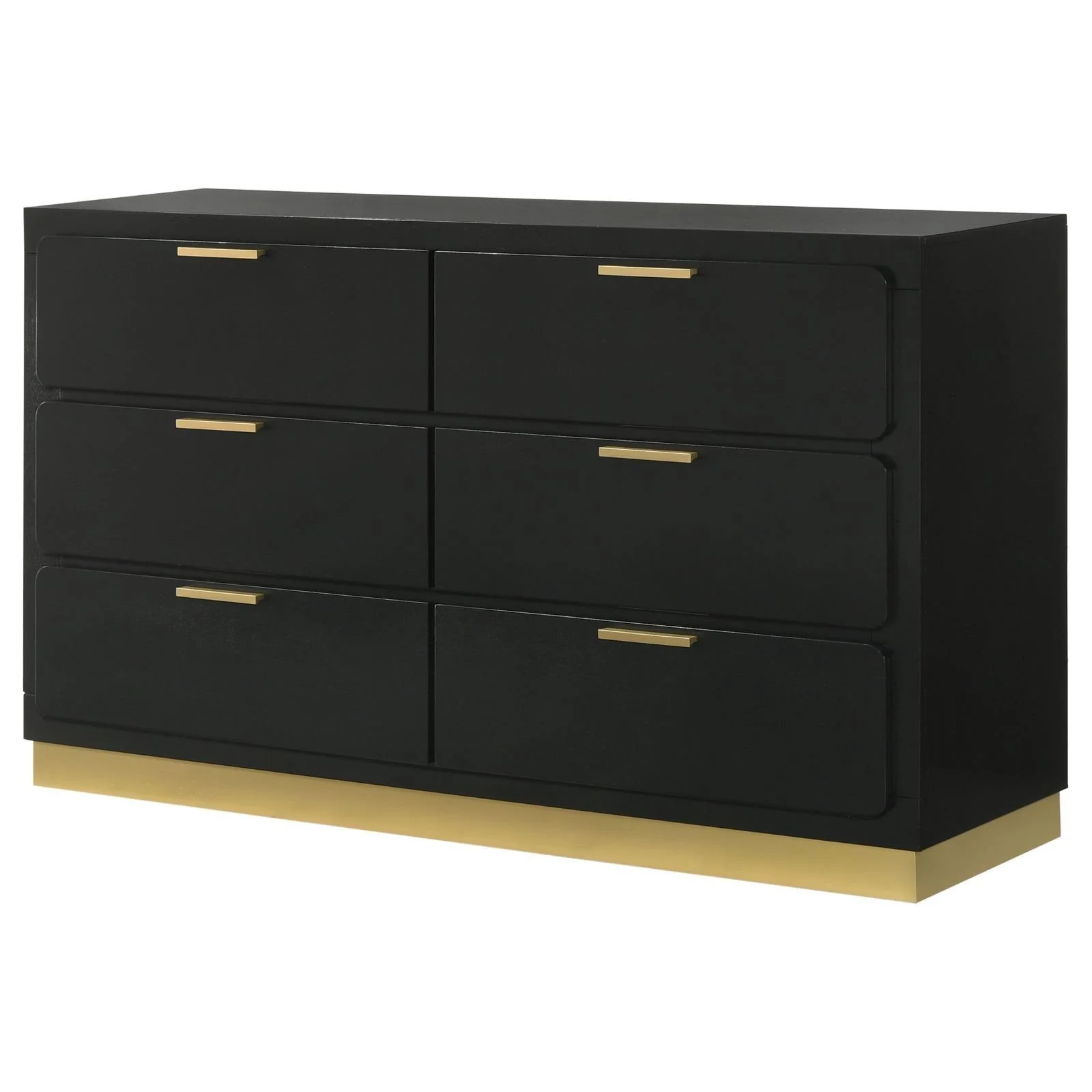 Caraway Black 6-drawer Bedroom Dresser - Image 4