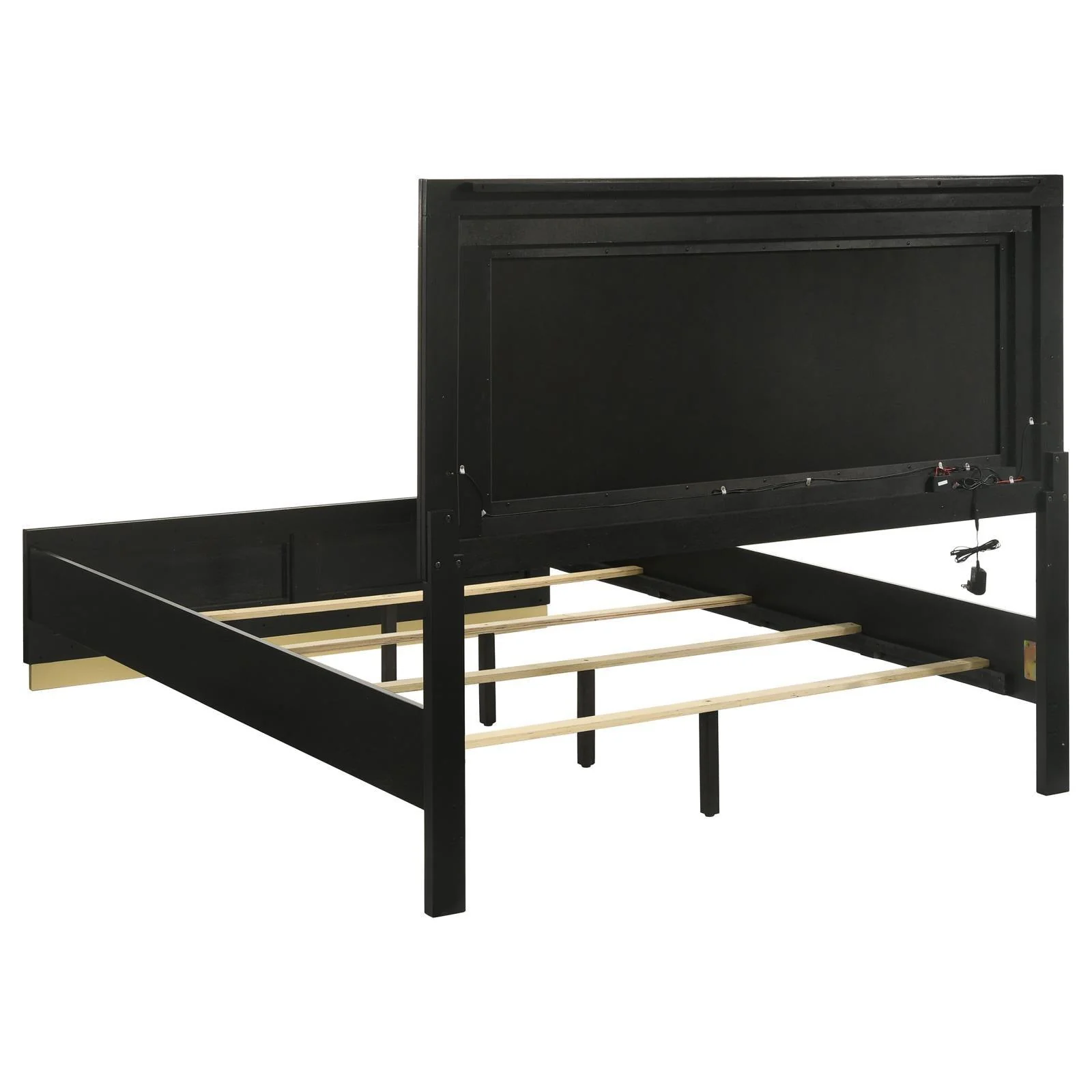 Caraway Black and Gray Eastern King Bed with LED Headboard - Image 4