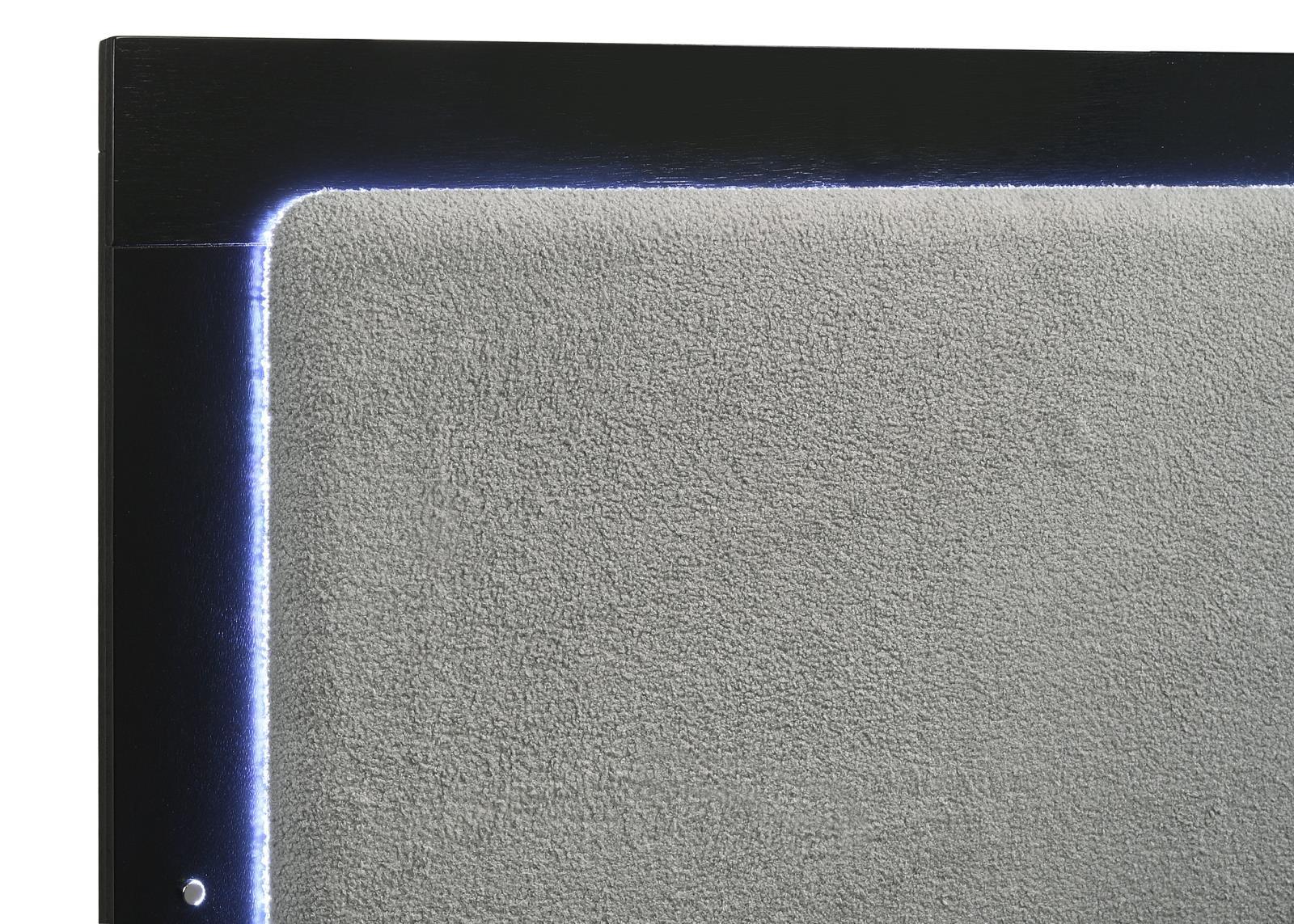 Caraway Black and Gray Eastern King Bed with LED Headboard - Image 5