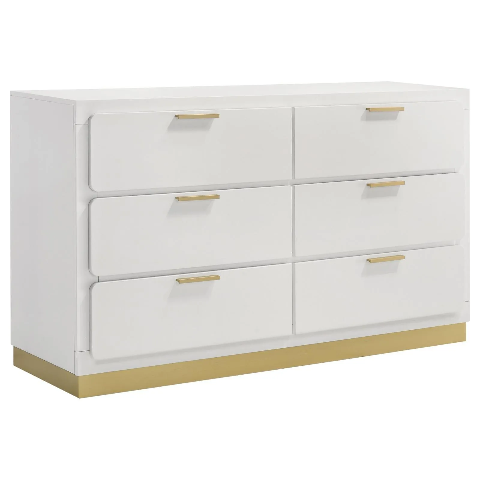 Caraway White 6-drawer Bedroom Dresser - Image 2