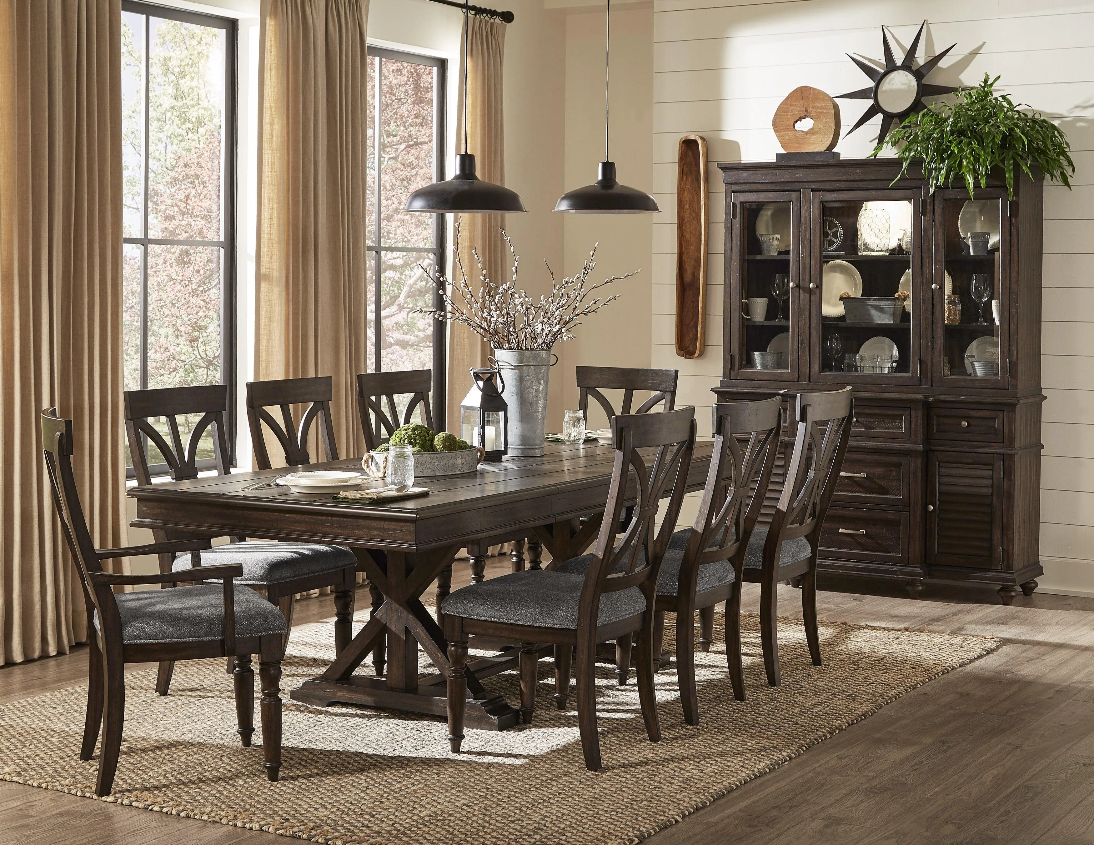 Cardano Driftwood Charcoal Side Chair, Set of 2 - Image 2