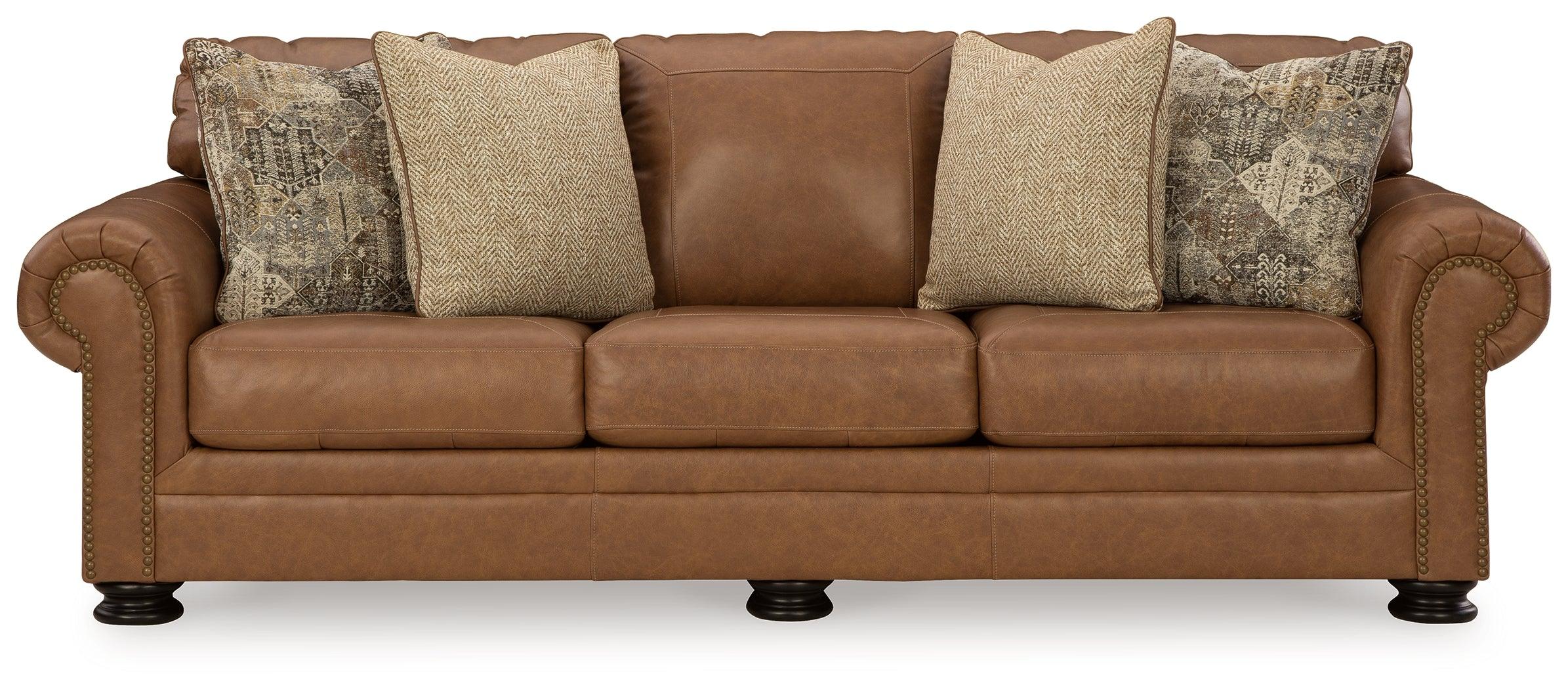 Carianna Caramel Queen Leather Sofa Sleeper - Image 3
