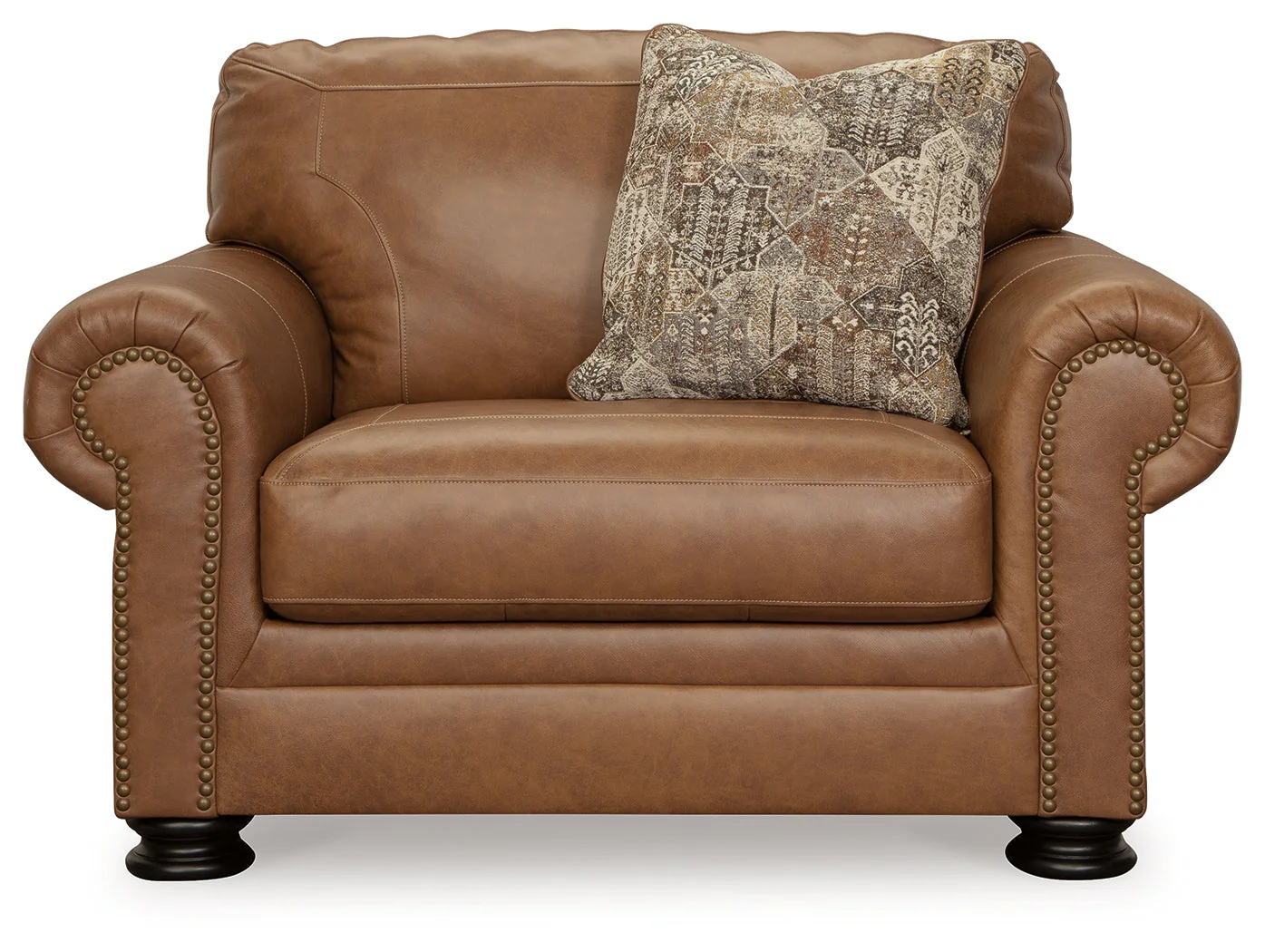 Carianna Chair and Ottoman in Caramel - Image 5