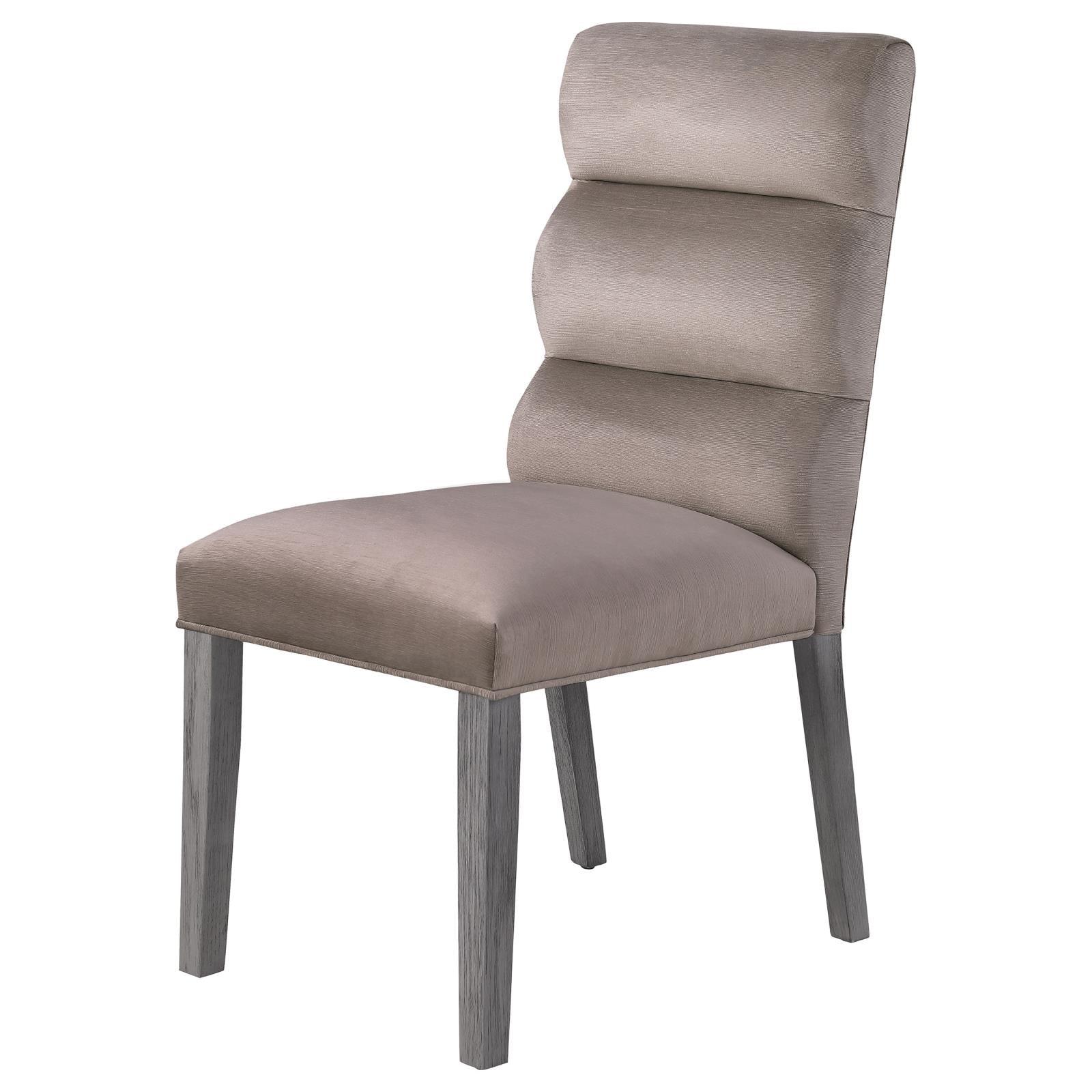 Carla Upholstered Dining Side Chair Stone (Set of 2) - Image 5