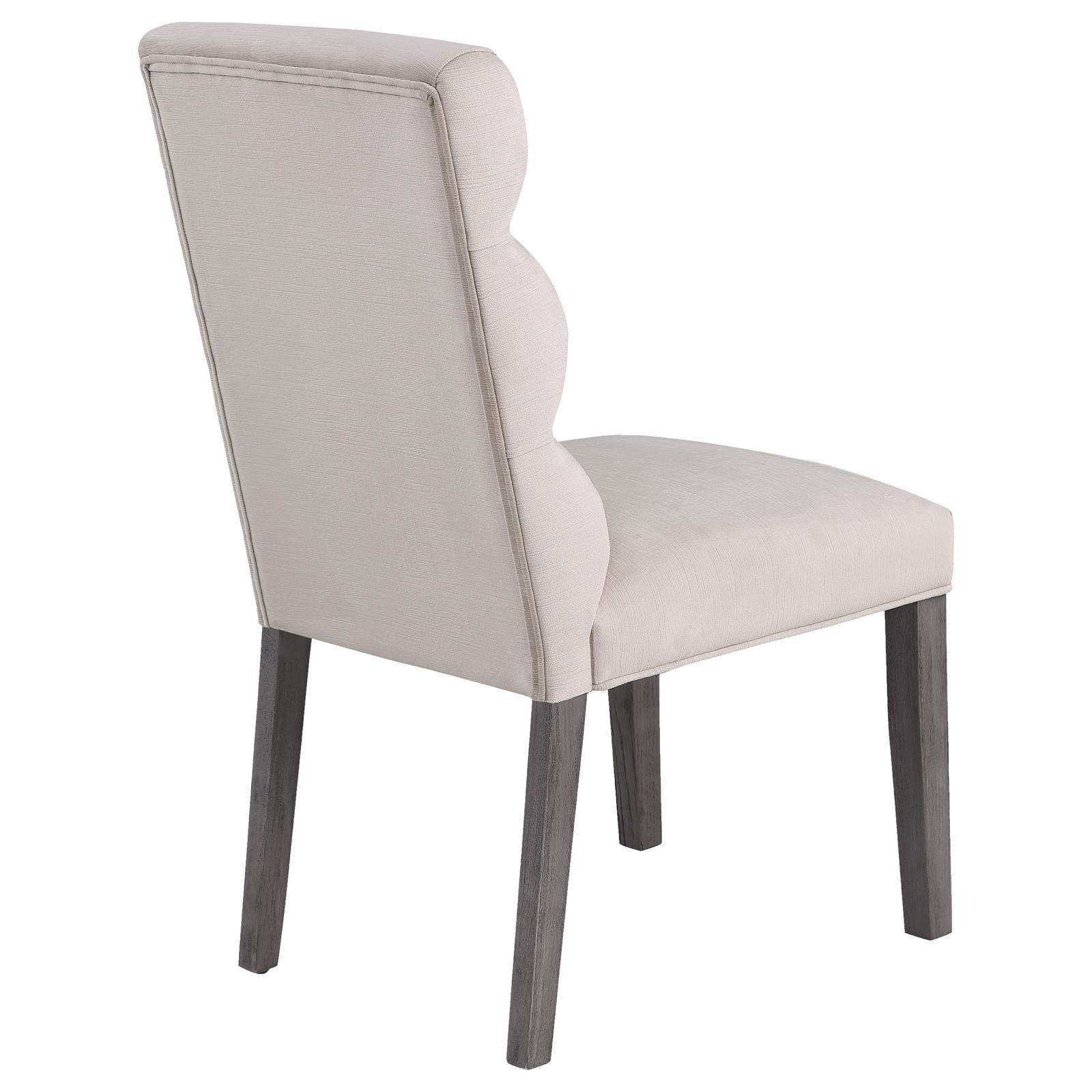 Carla Upholstered Dining Side Chair Stone (Set of 2) - Image 8