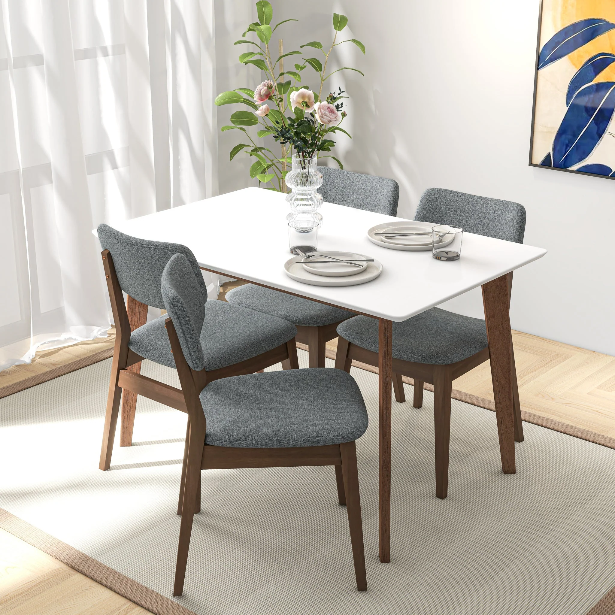 Carlos White Small Dining Table - Image 3