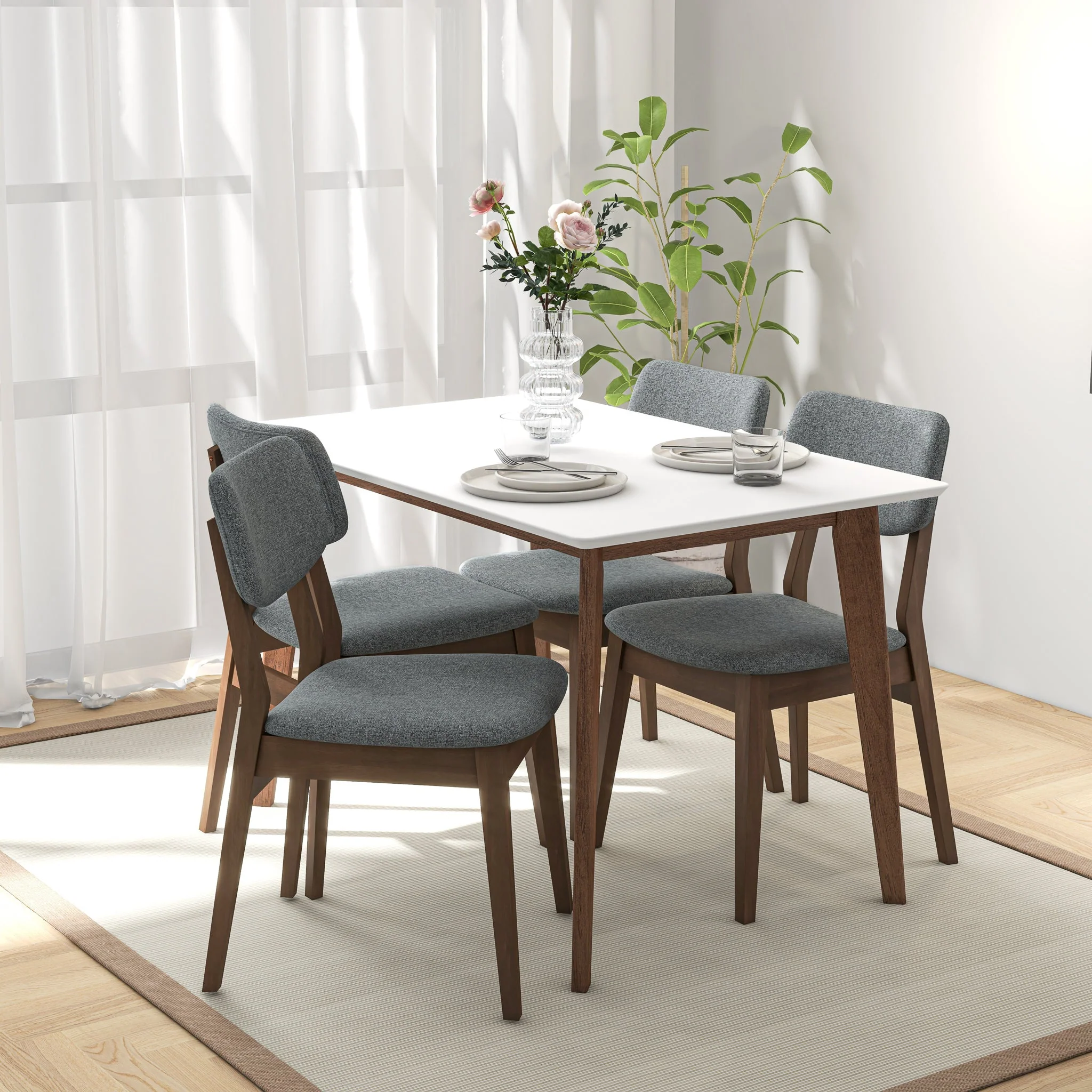 Carlos White Small Dining Table - Image 4
