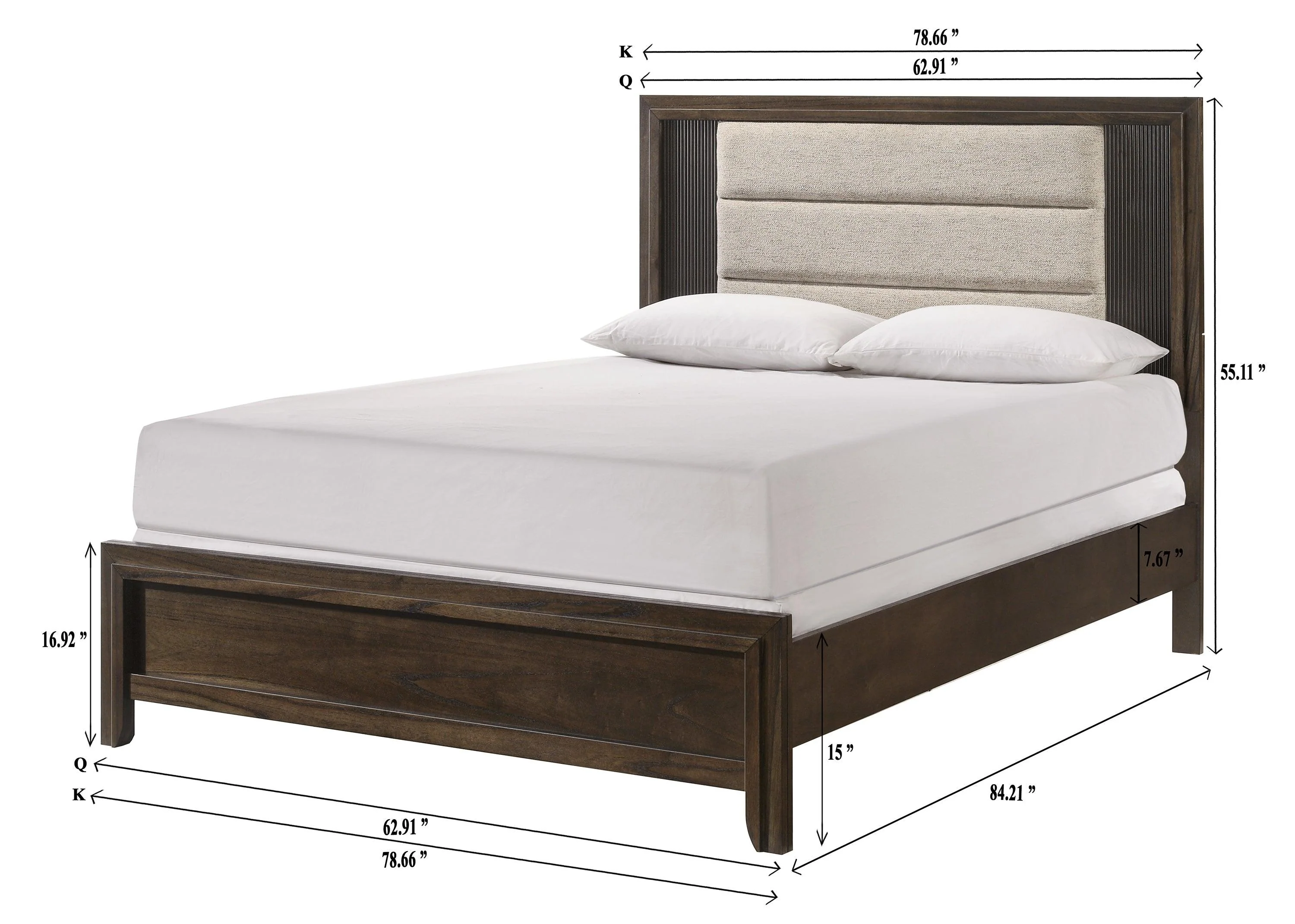 Carlton Brown King Panel Bed - Image 5