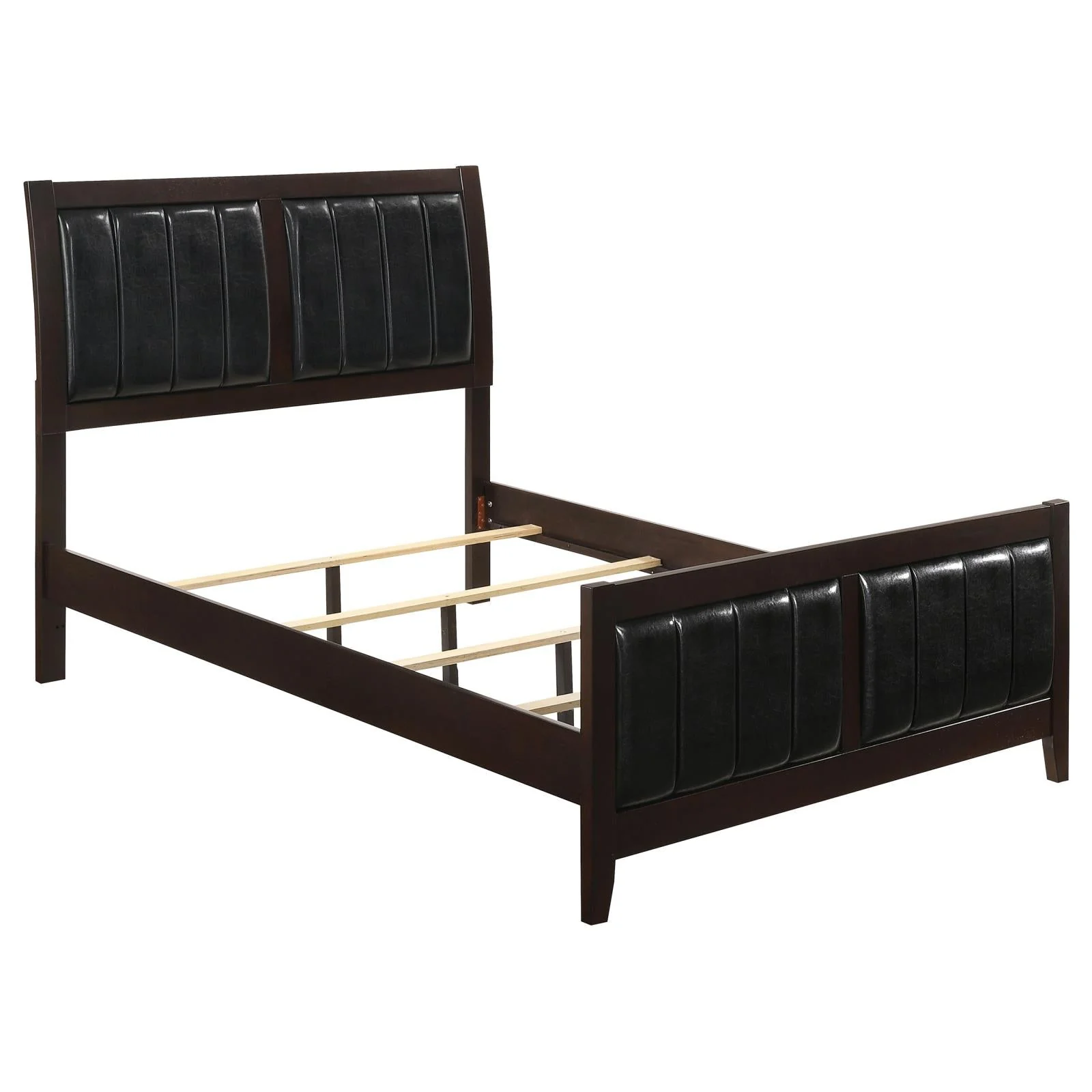 Carlton Cappuccino 5-Piece Queen Bedroom Set with Upholstered Headboard - Image 3