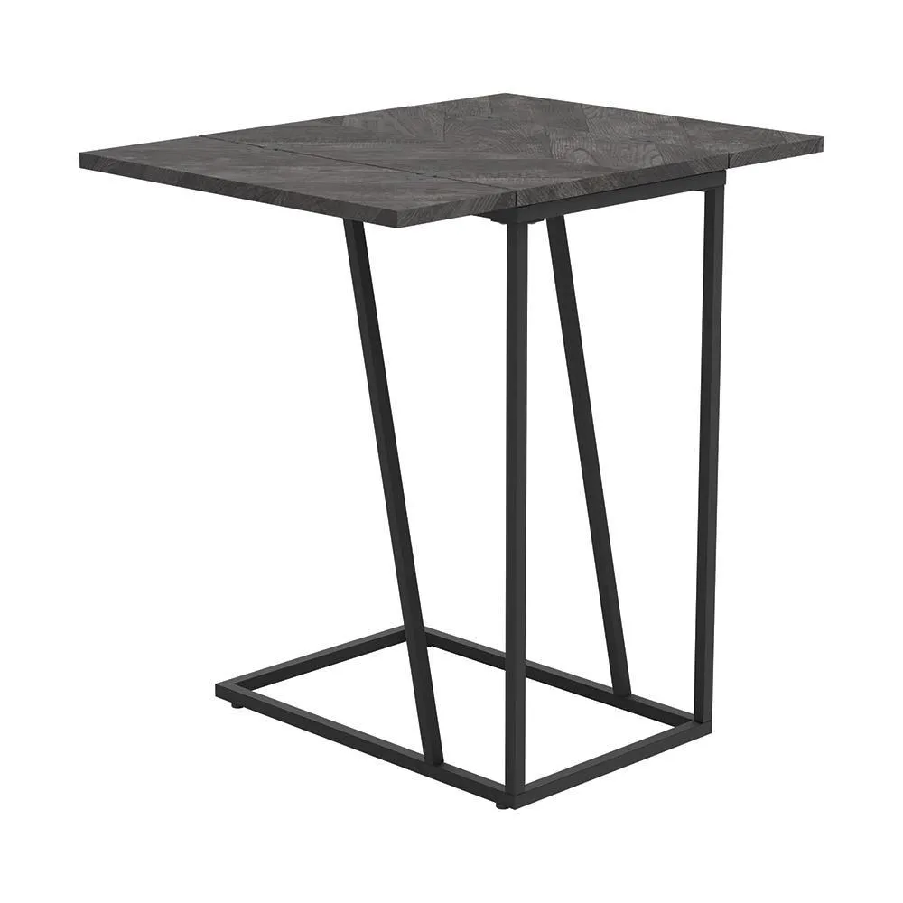 Carly Gray Expandable Chevron Rectangular Accent Table - Image 8