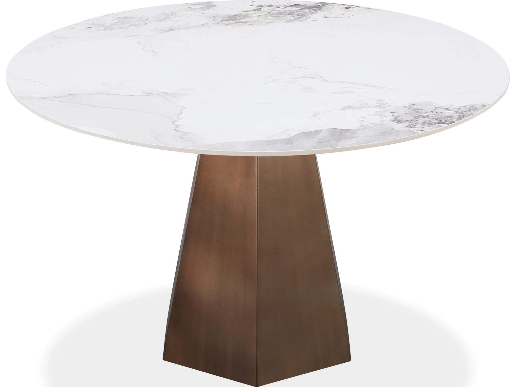 Carmel Chanelle/Bronze Stone Top Round Dining Table