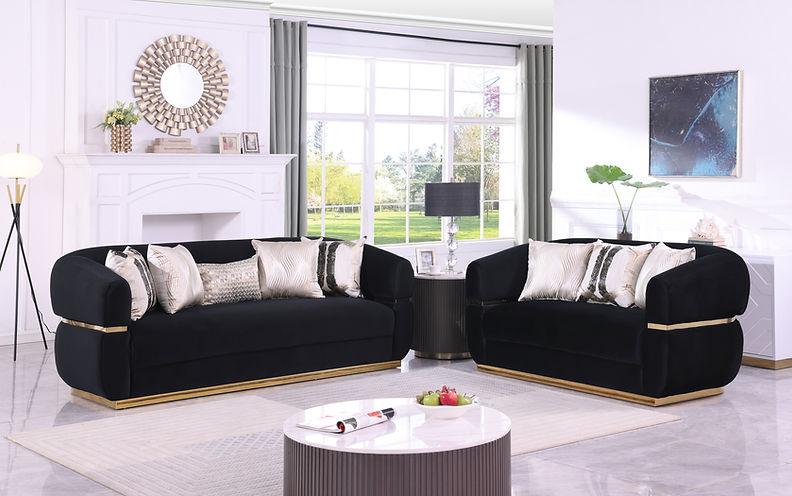 Carmela Black Living Room Set - Image 2