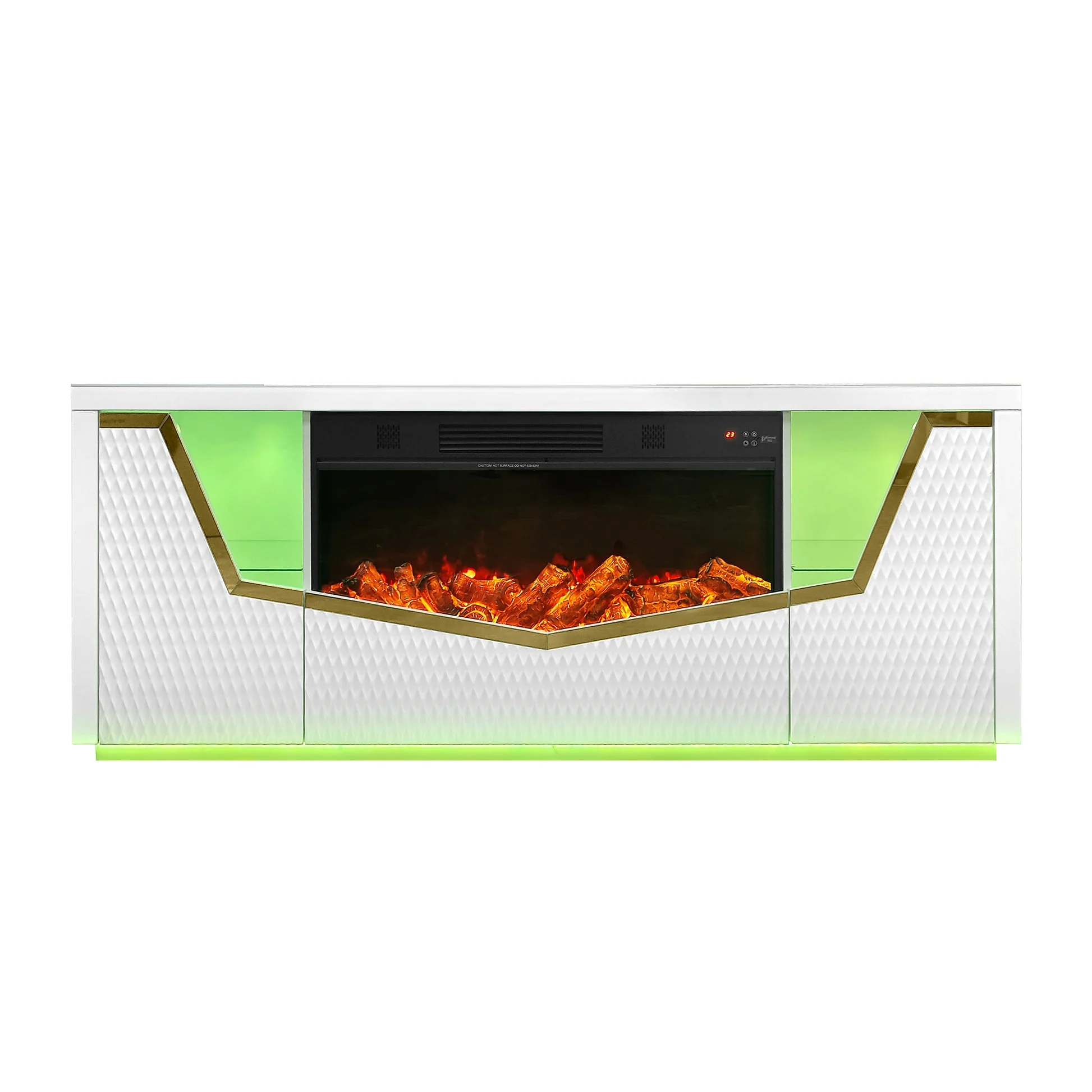 Carmela White Fireplace - Image 4