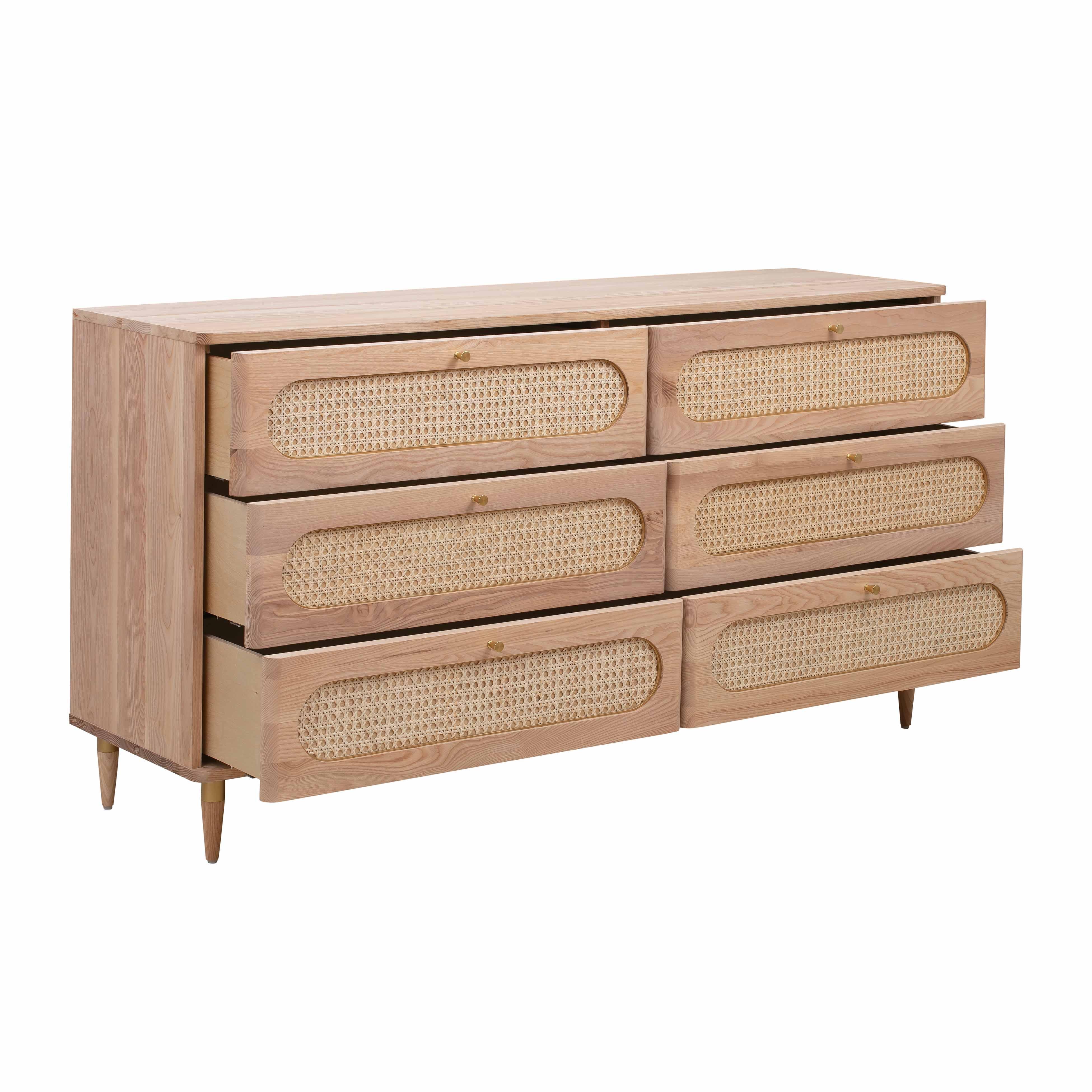 Carmen Cane 6 Drawer Dresser - Image 3