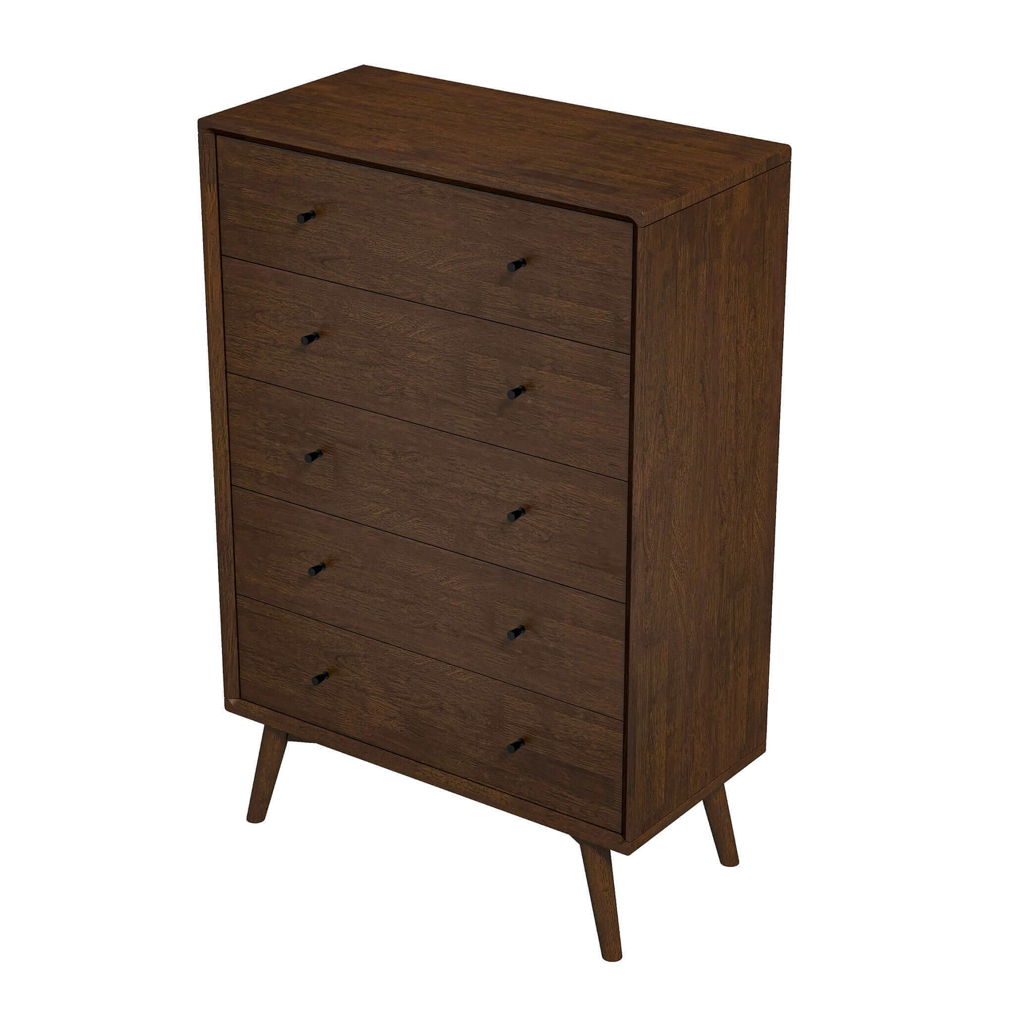 Caroline Mid Century Modern Solid Wood Dresser 5-Drawer - Image 3